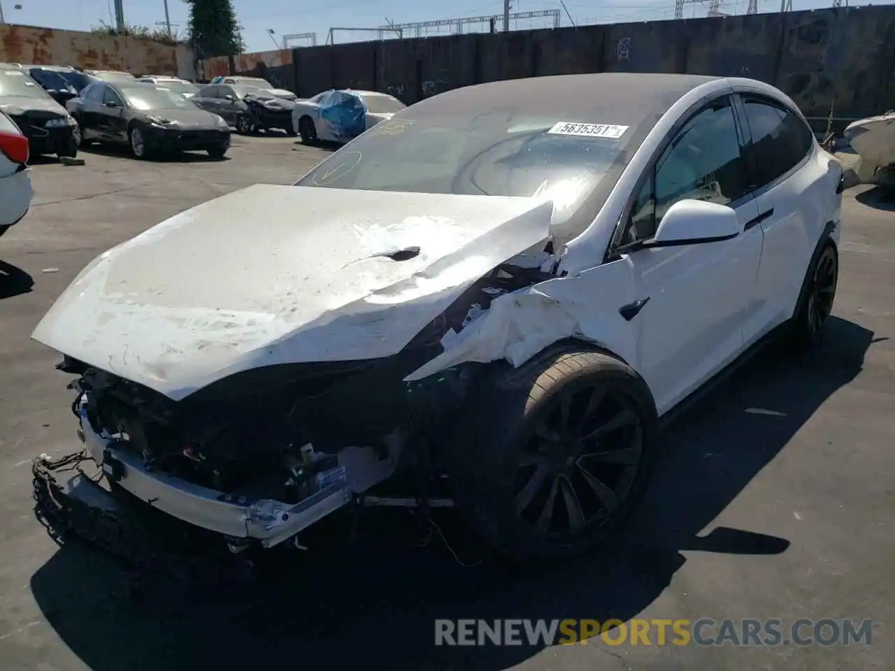 2 Photograph of a damaged car 7SAXCBE69NF337308 TESLA MODEL X 2022