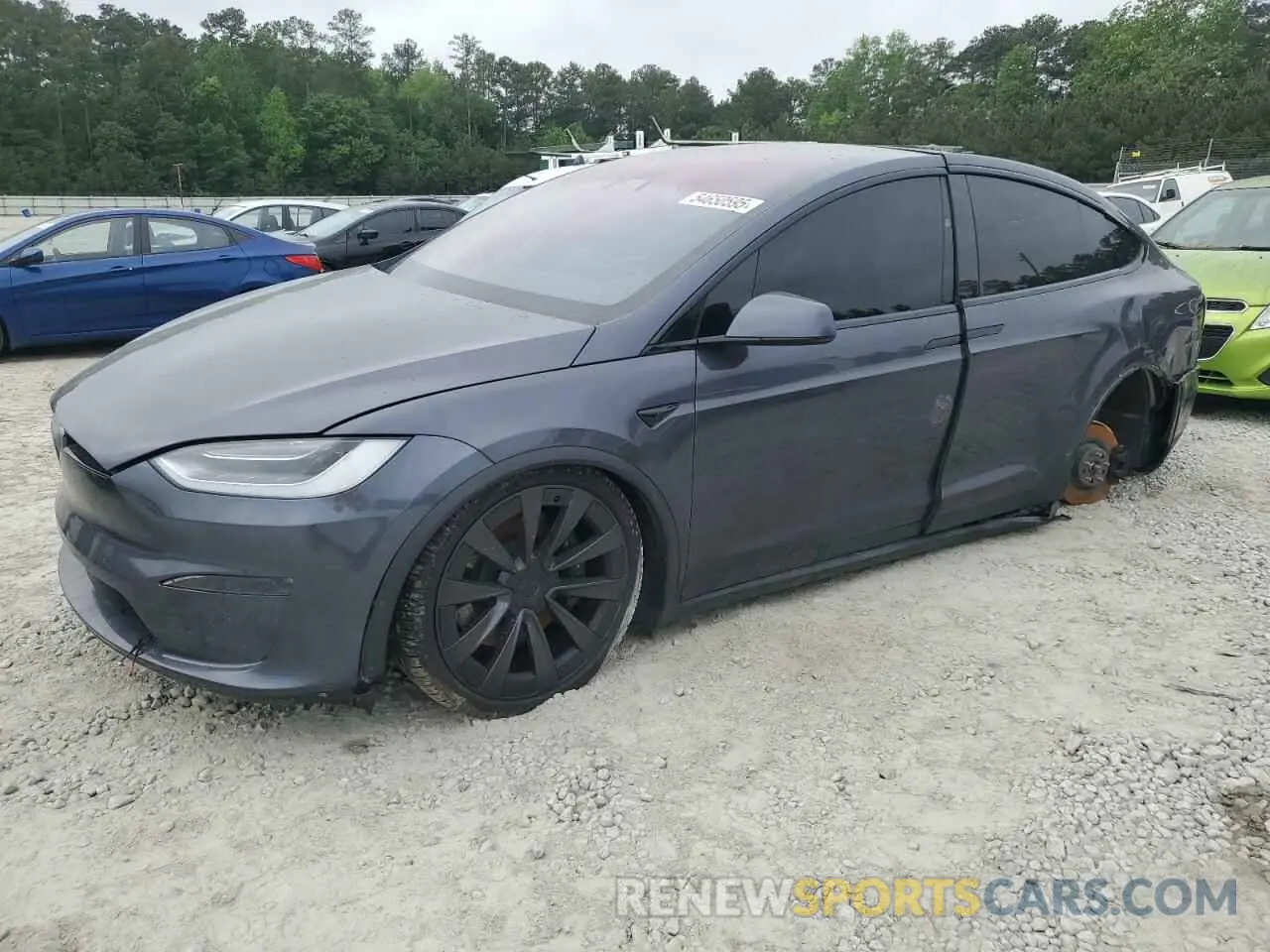 1 Photograph of a damaged car 7SAXCBE6XNF333784 TESLA MODEL X 2022