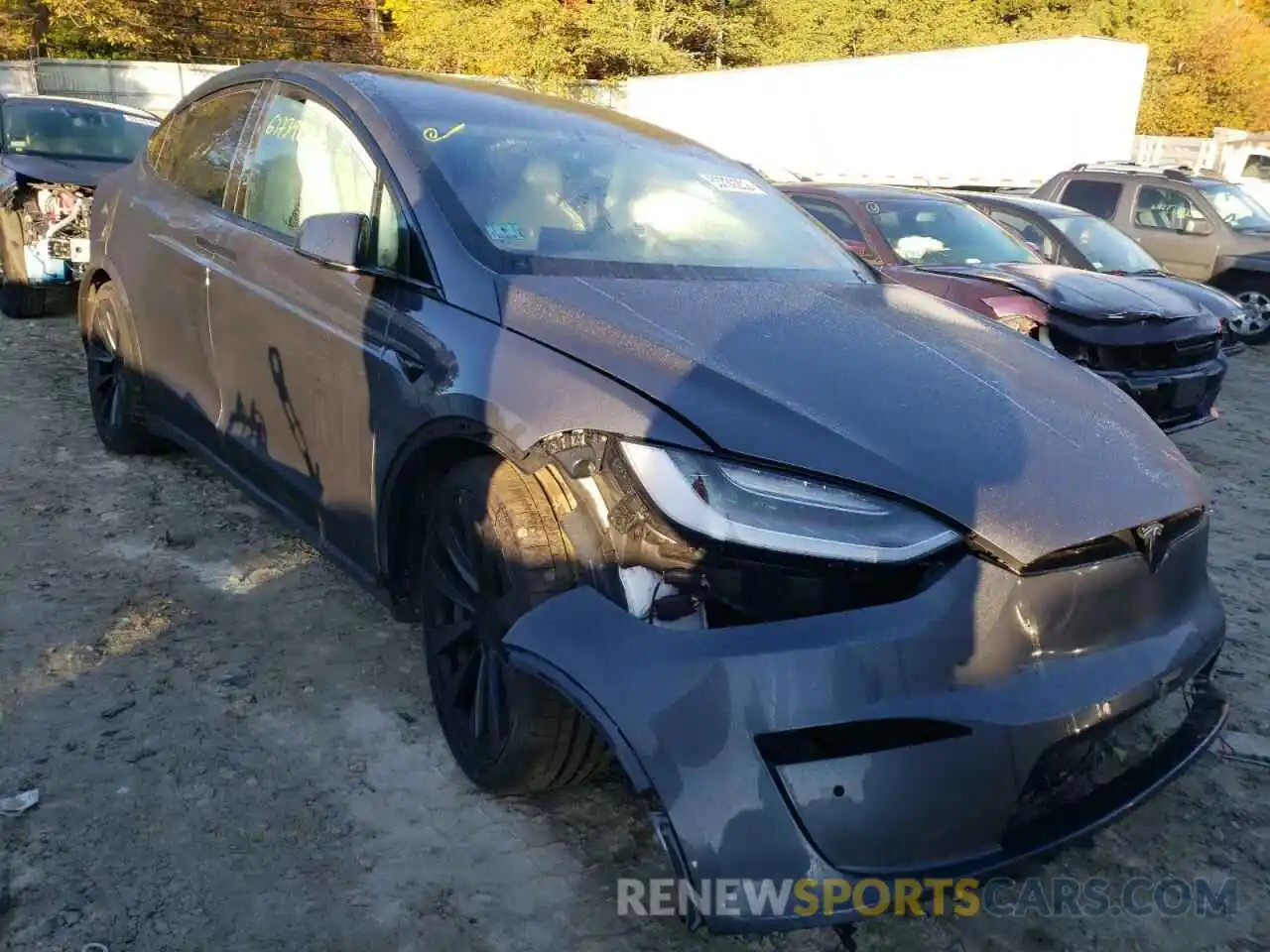 1 Photograph of a damaged car 7SAXCBE6XNF344056 TESLA MODEL X 2022