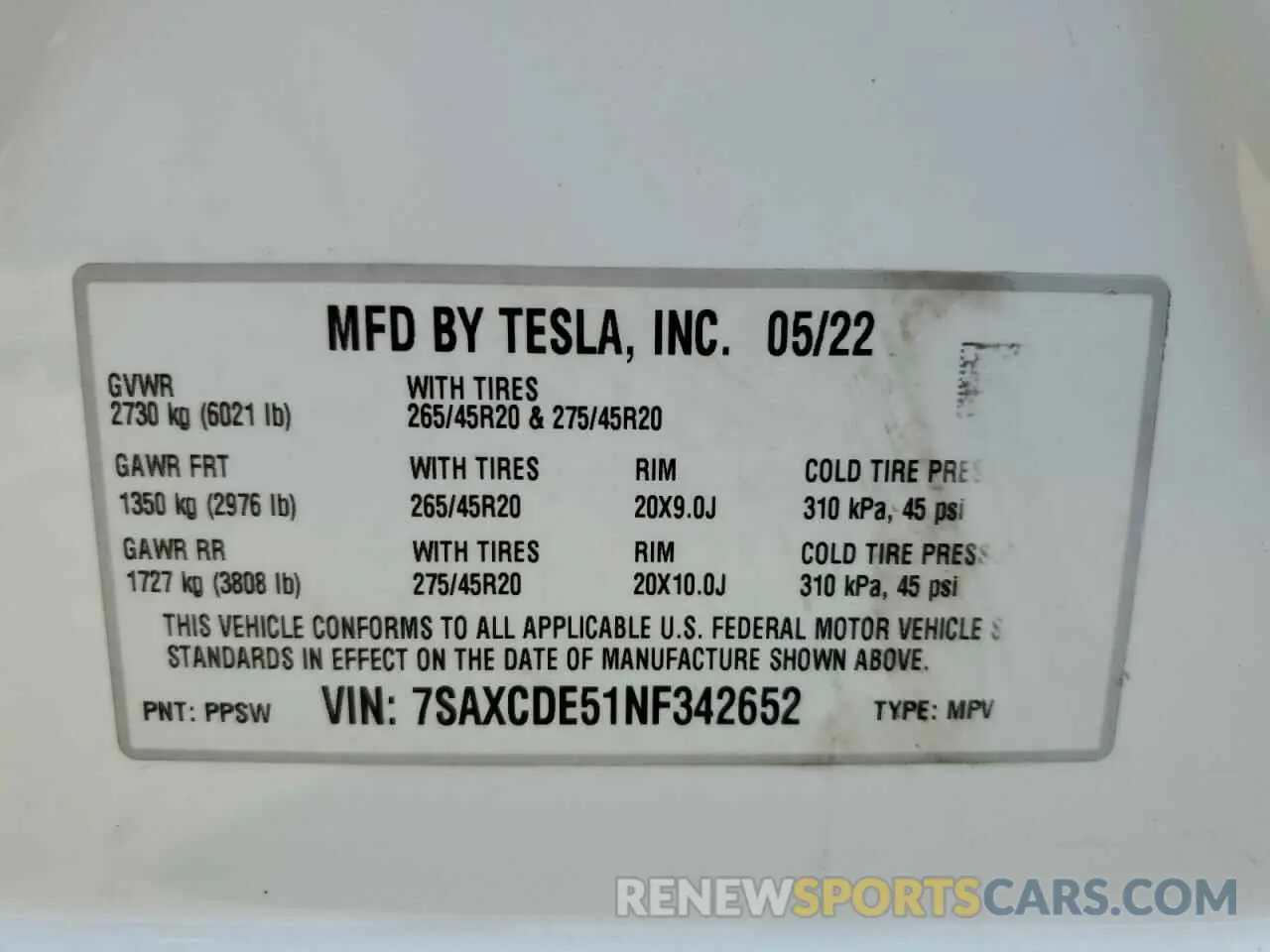 13 Photograph of a damaged car 7SAXCDE51NF342652 TESLA MODEL X 2022