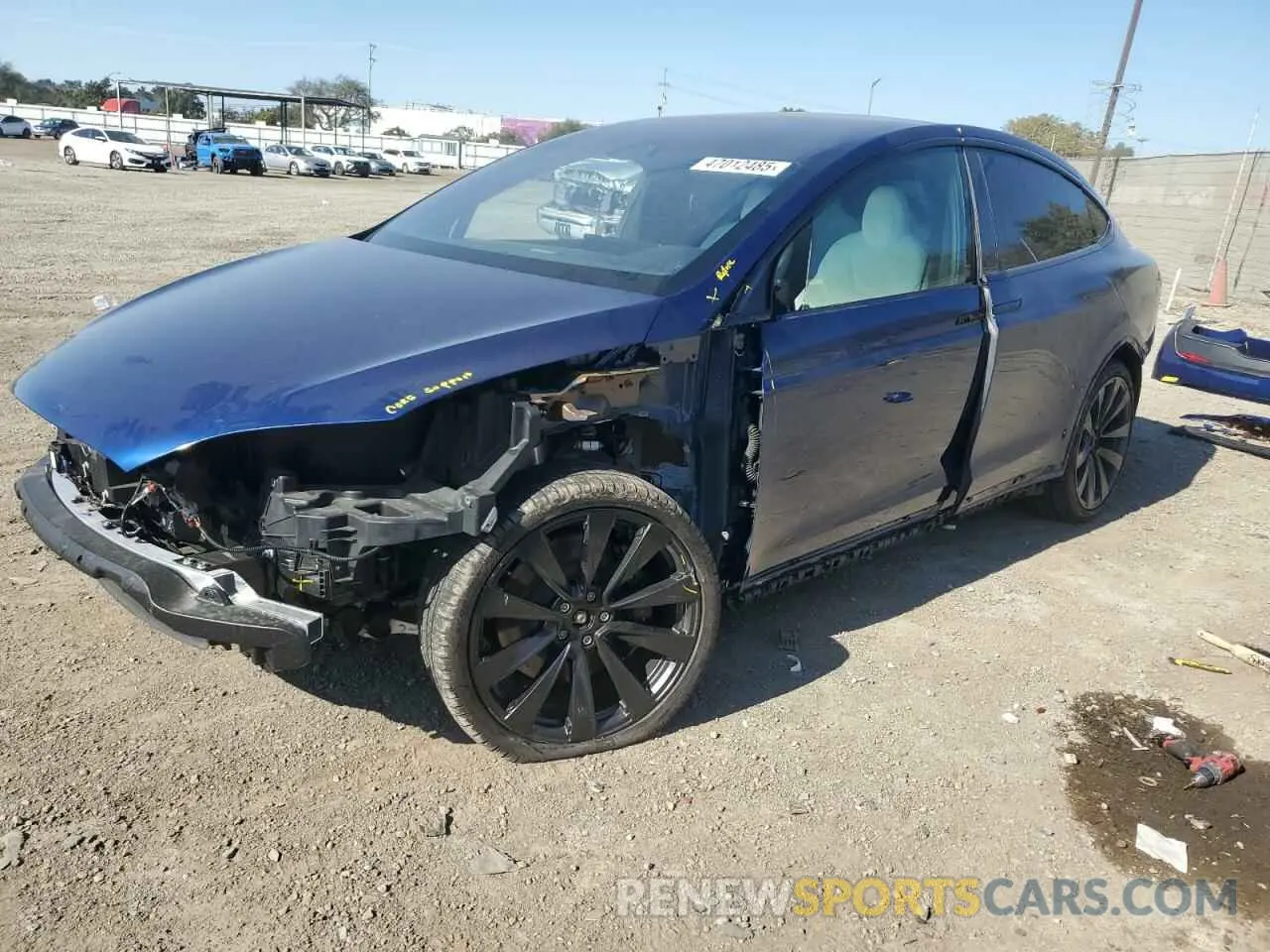 1 Photograph of a damaged car 7SAXCDE56NF337415 TESLA MODEL X 2022
