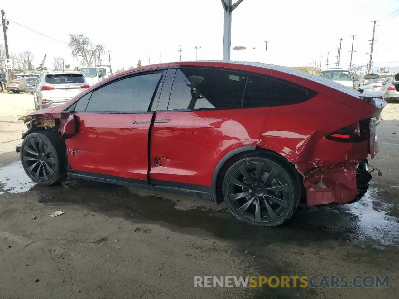 2 Photograph of a damaged car 7SAXCDE56NF337897 TESLA MODEL X 2022