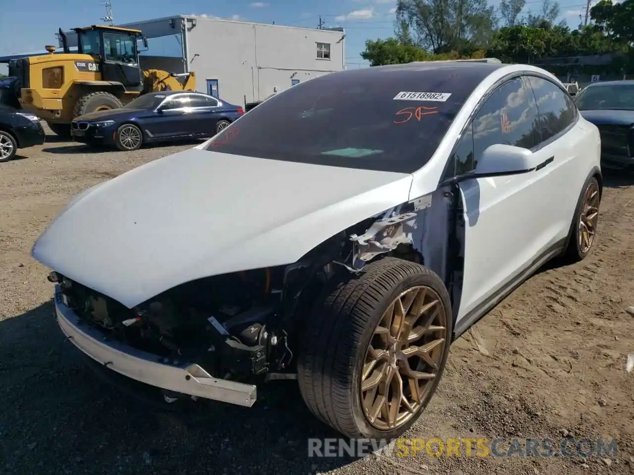 2 Photograph of a damaged car 7SAXCDE56NF341299 TESLA MODEL X 2022