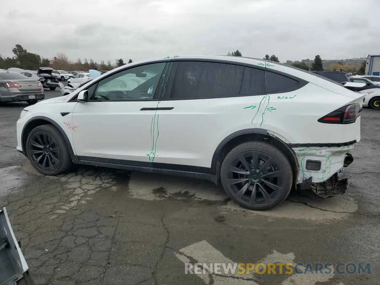 2 Photograph of a damaged car 7SAXCDE57NF338654 TESLA MODEL X 2022