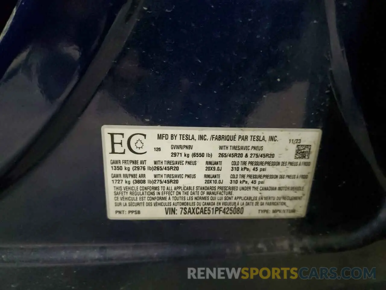 12 Photograph of a damaged car 7SAXCAE51PF425080 TESLA MODEL X 2023