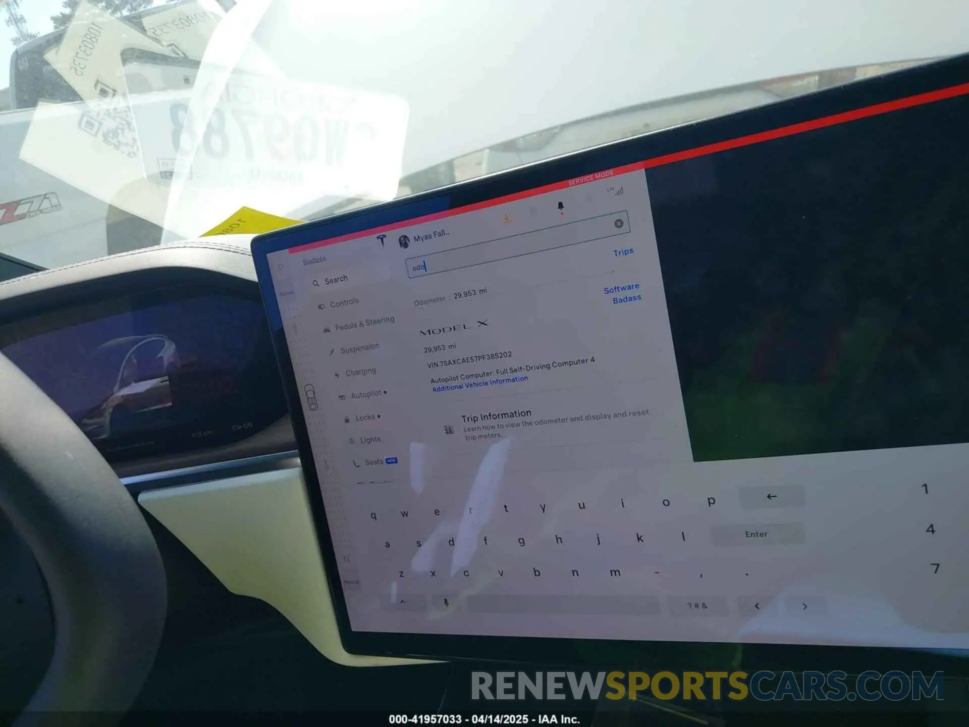 7 Photograph of a damaged car 7SAXCAE57PF385202 TESLA MODEL X 2023