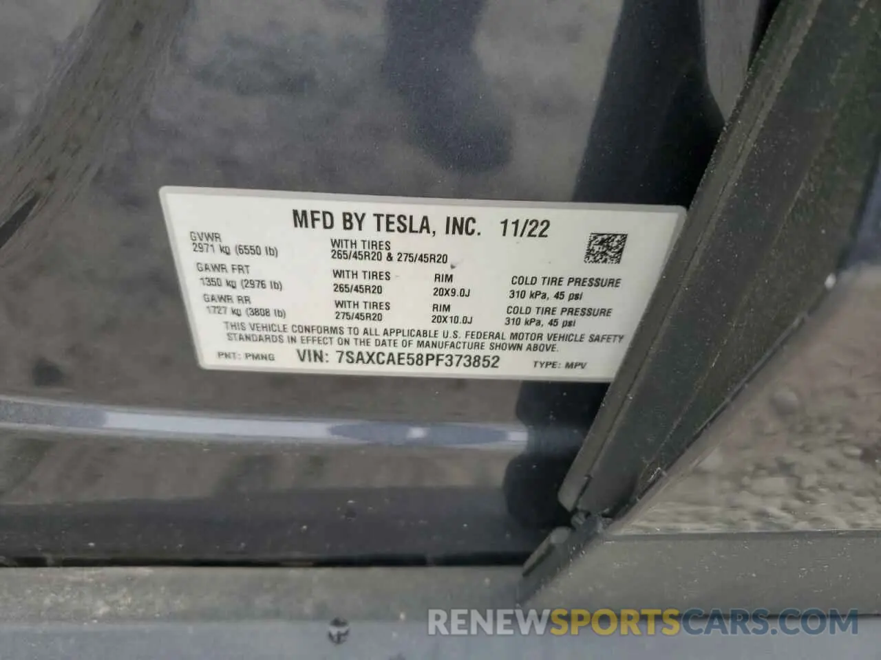 12 Photograph of a damaged car 7SAXCAE58PF373852 TESLA MODEL X 2023