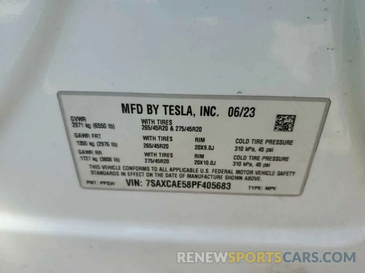 13 Photograph of a damaged car 7SAXCAE58PF405683 TESLA MODEL X 2023