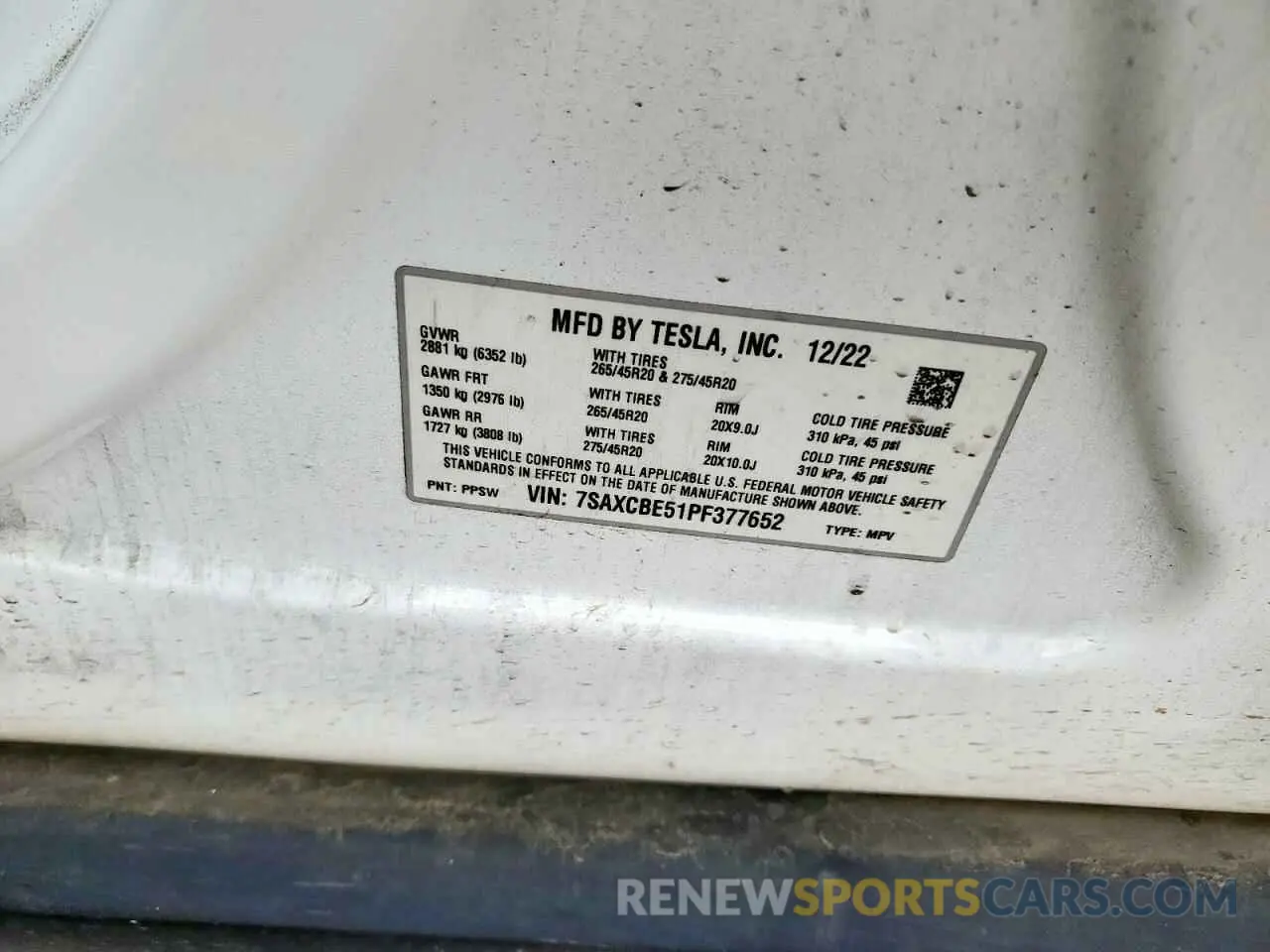 12 Photograph of a damaged car 7SAXCBE51PF377652 TESLA MODEL X 2023