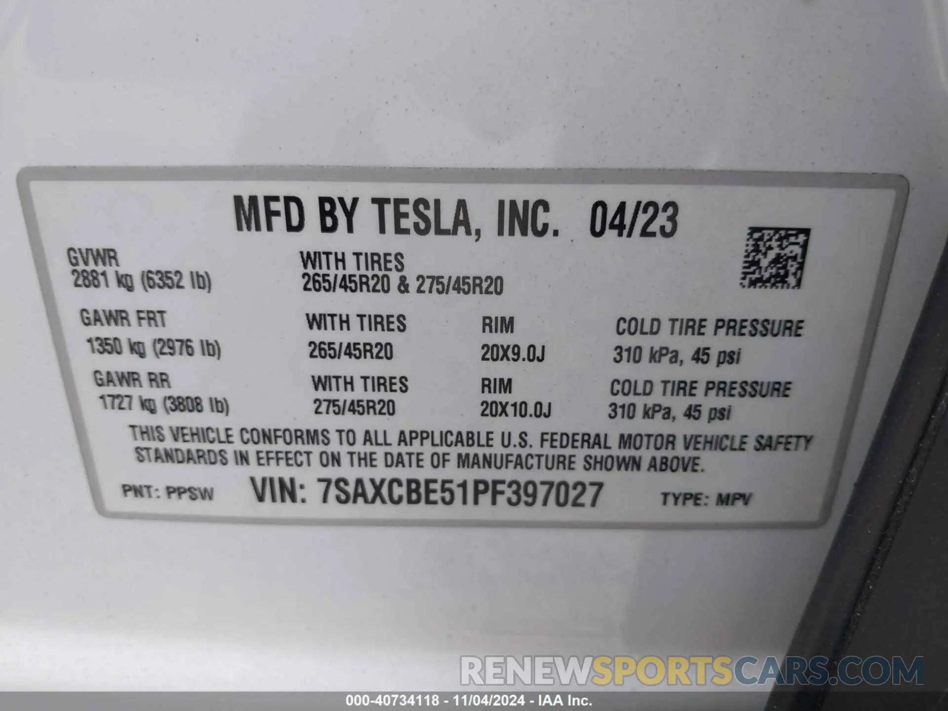 9 Photograph of a damaged car 7SAXCBE51PF397027 TESLA MODEL X 2023
