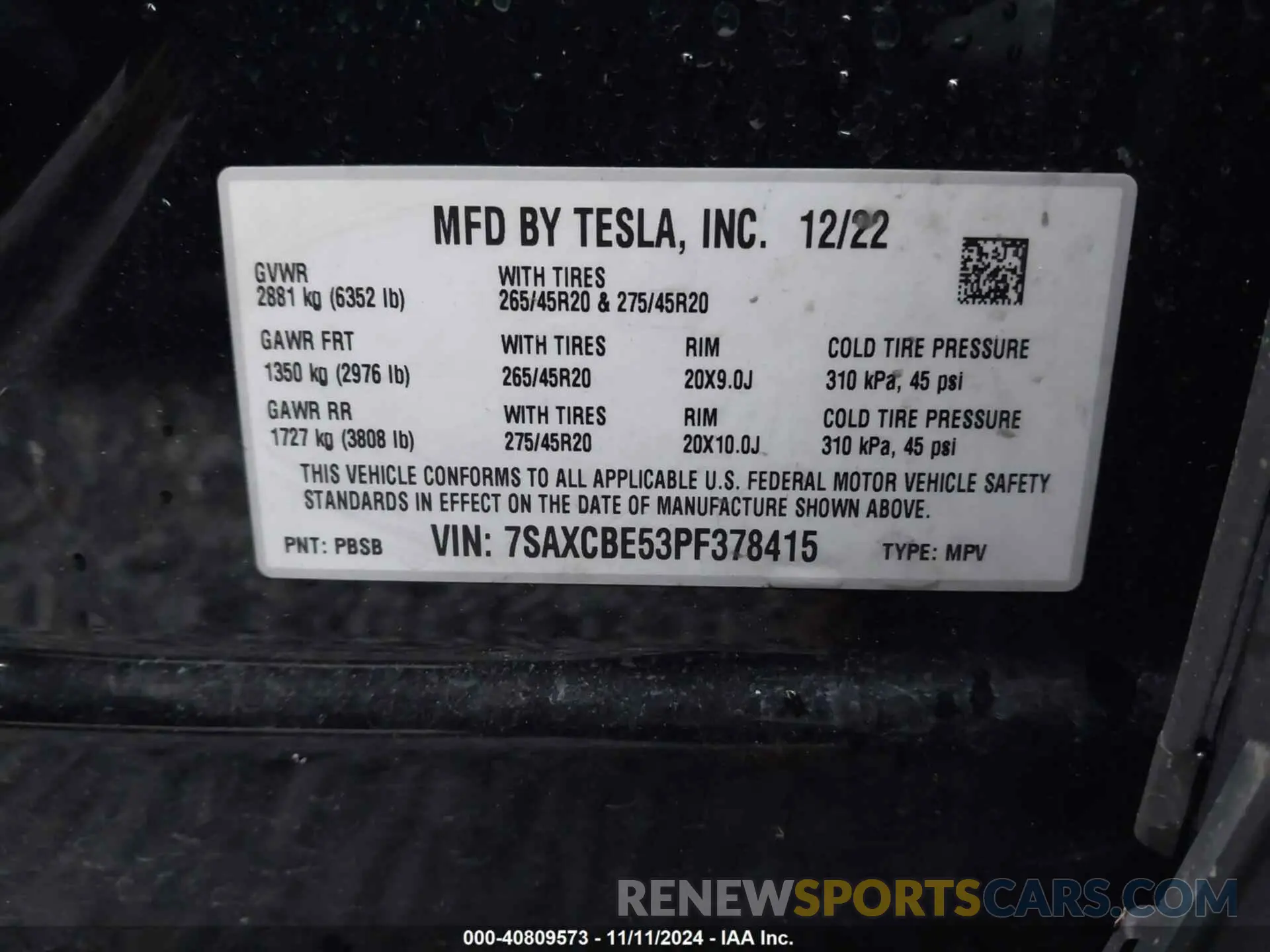 9 Photograph of a damaged car 7SAXCBE53PF378415 TESLA MODEL X 2023