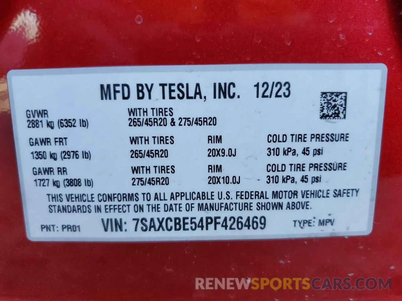 13 Photograph of a damaged car 7SAXCBE54PF426469 TESLA MODEL X 2023