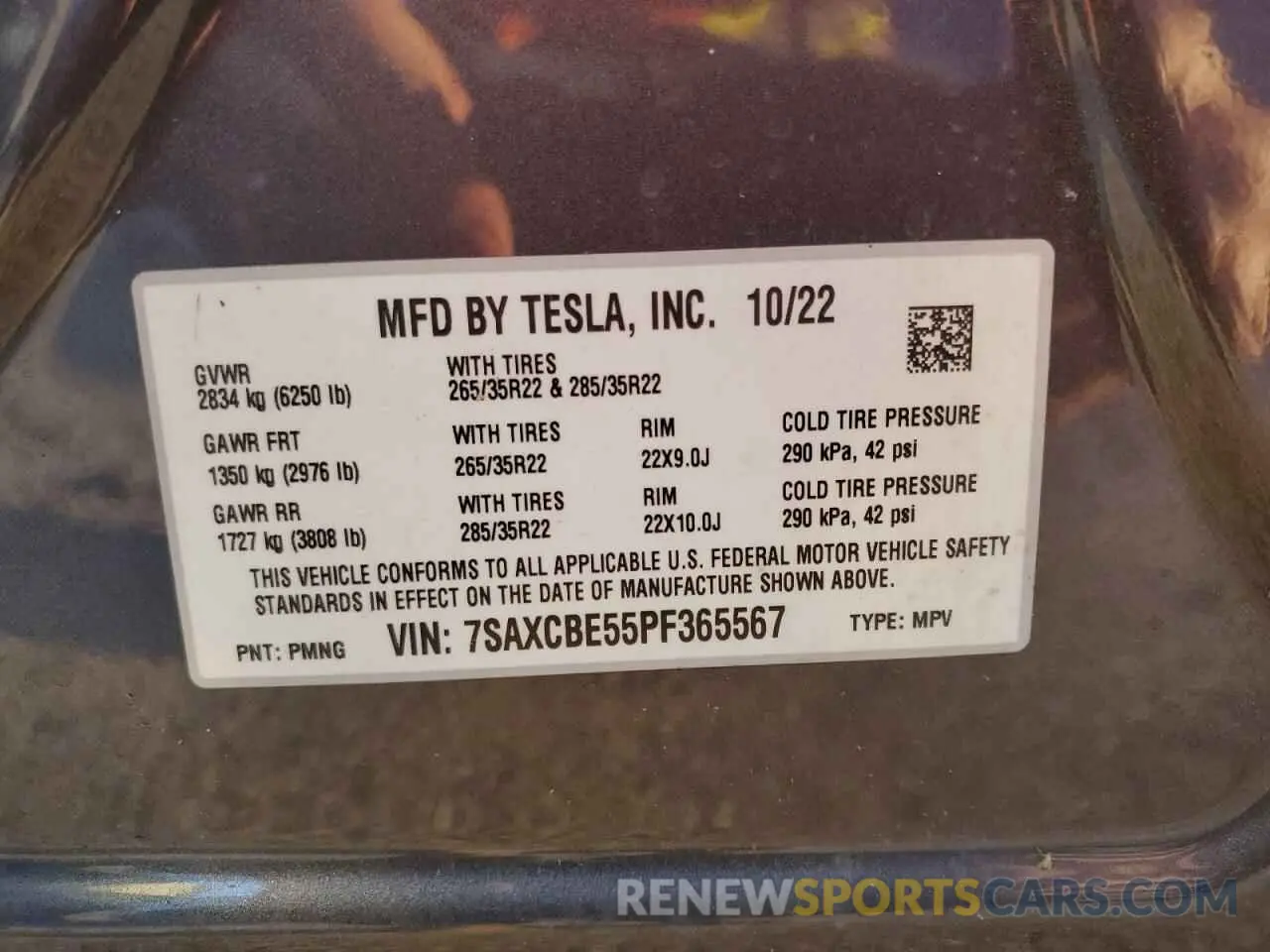 14 Photograph of a damaged car 7SAXCBE55PF365567 TESLA MODEL X 2023