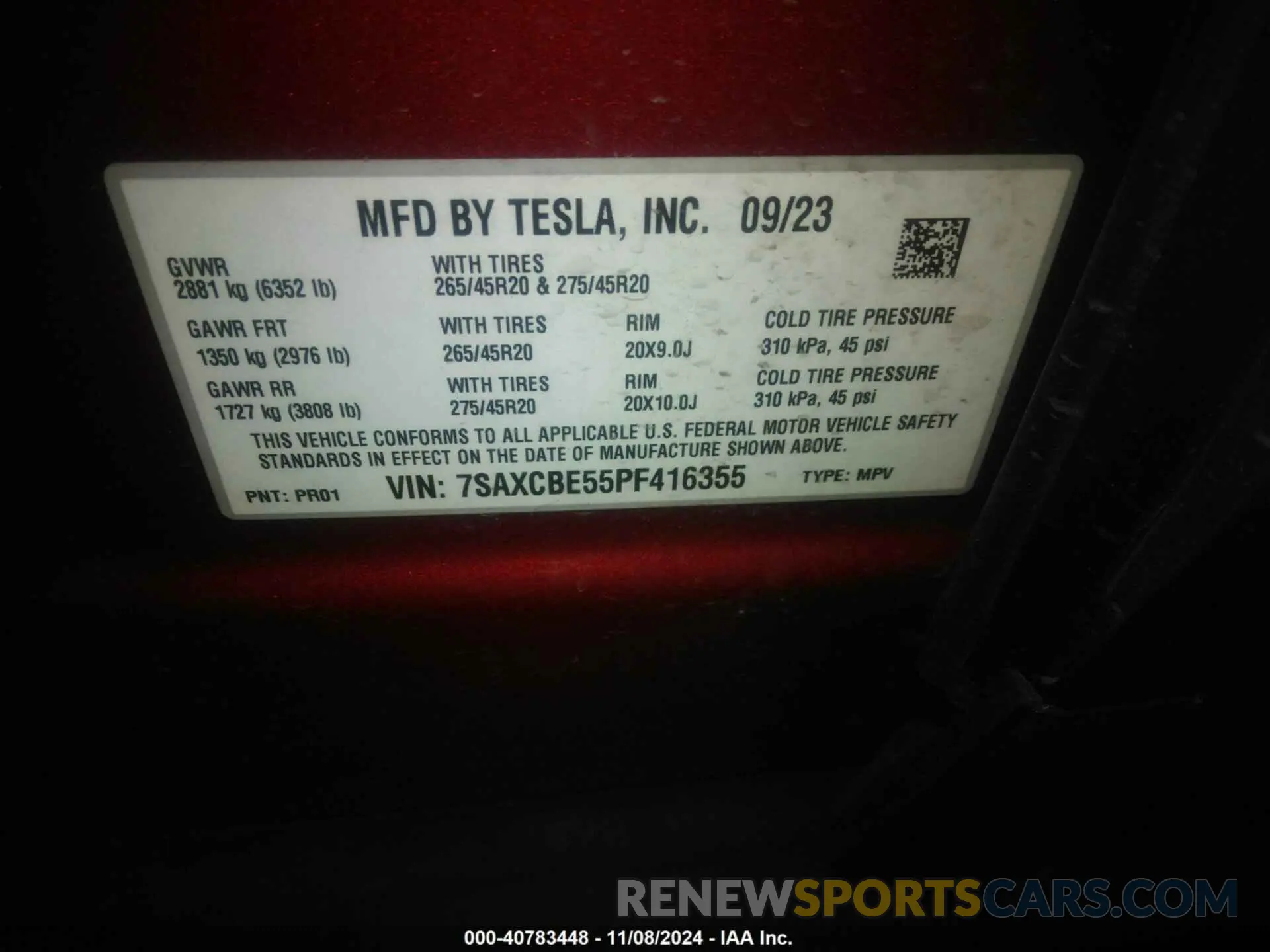 9 Photograph of a damaged car 7SAXCBE55PF416355 TESLA MODEL X 2023
