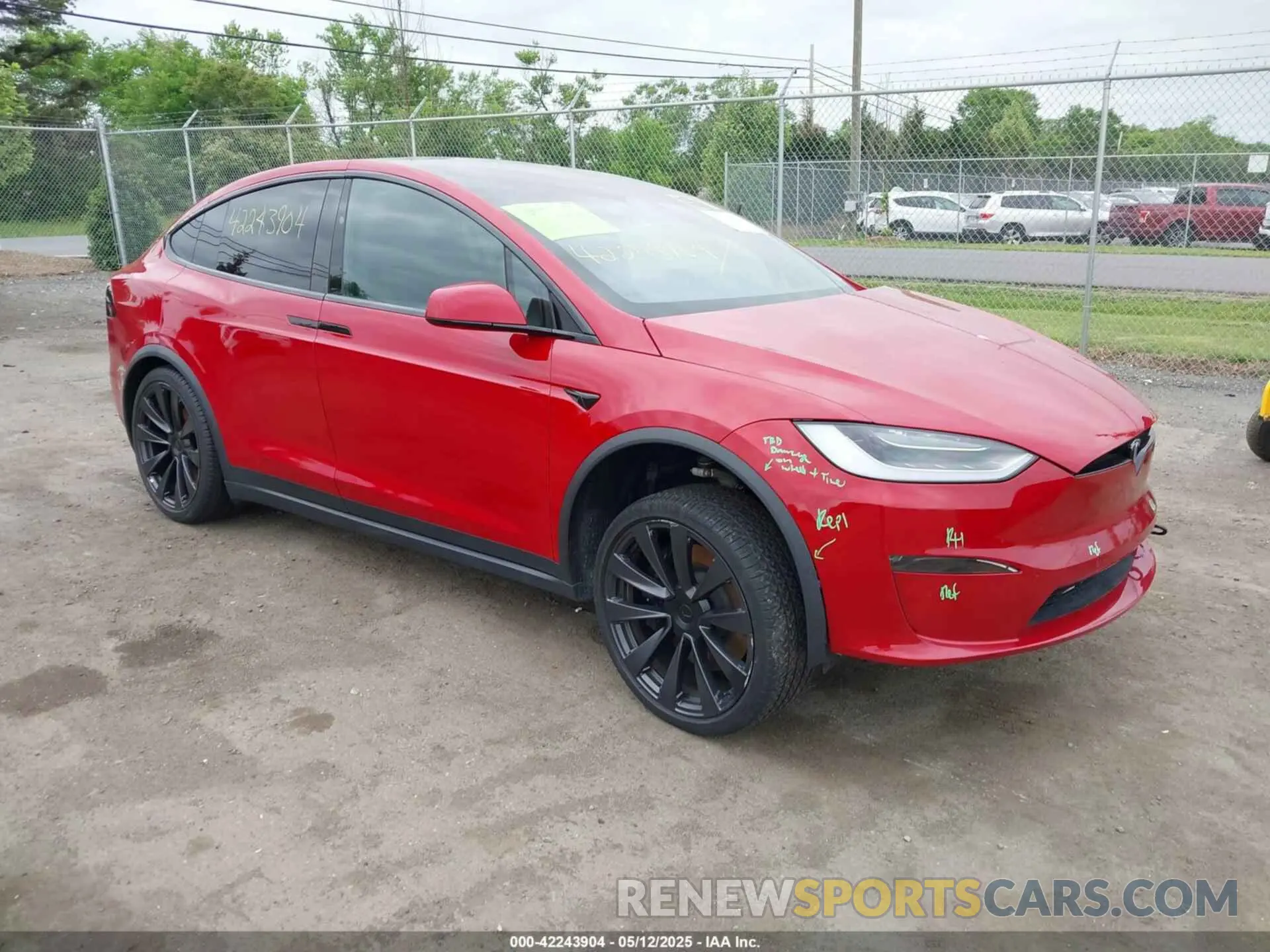 1 Photograph of a damaged car 7SAXCBE56PF368087 TESLA MODEL X 2023