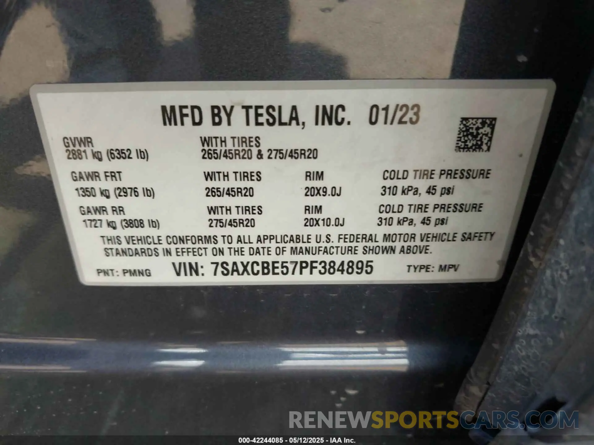 9 Photograph of a damaged car 7SAXCBE57PF384895 TESLA MODEL X 2023