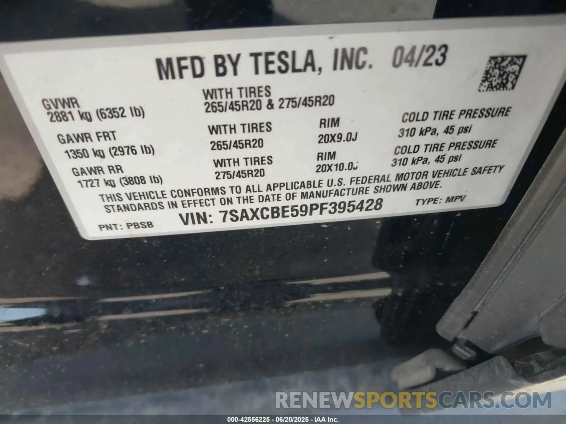 9 Photograph of a damaged car 7SAXCBE59PF395428 TESLA MODEL X 2023