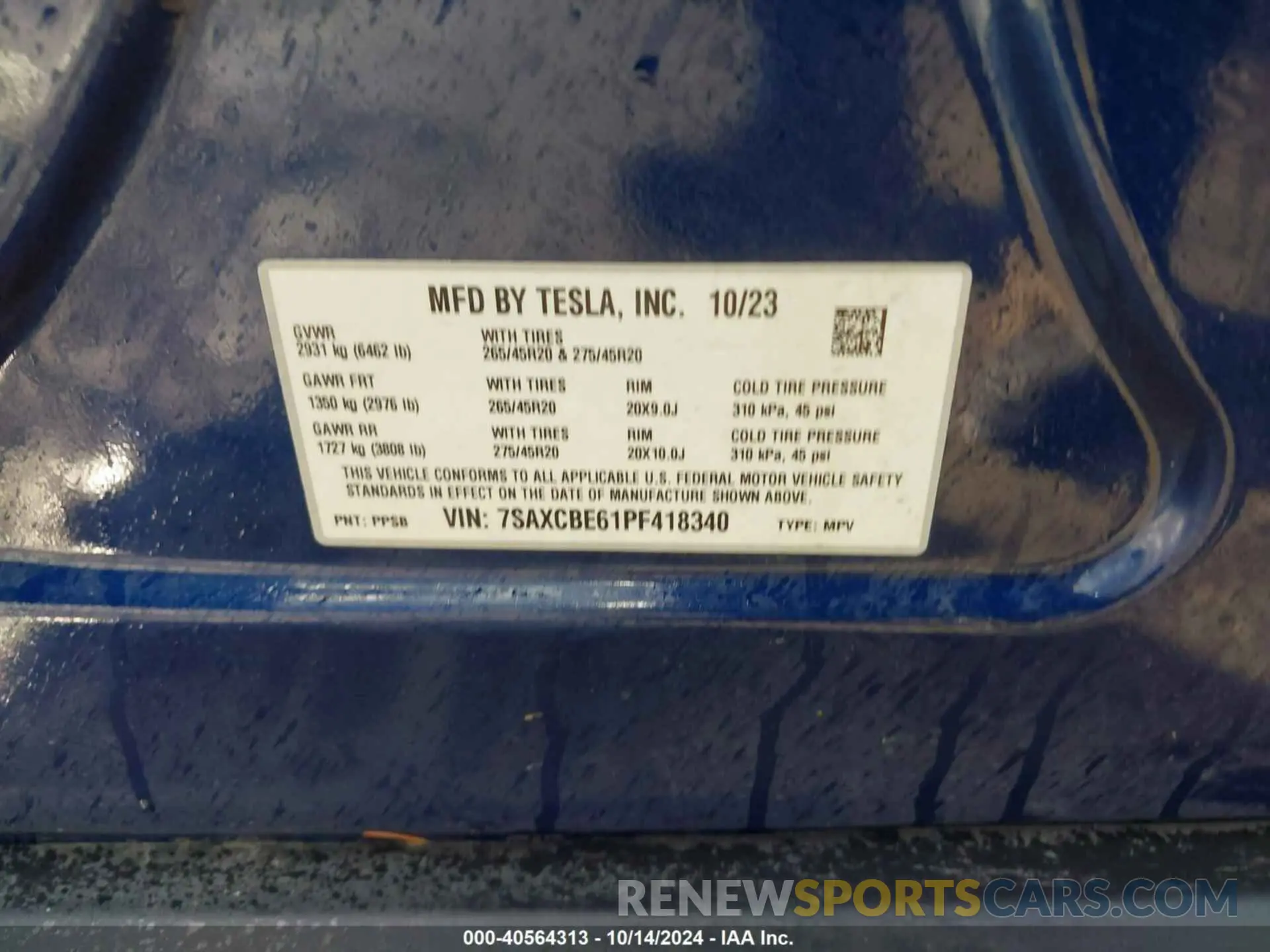 9 Photograph of a damaged car 7SAXCBE61PF418340 TESLA MODEL X 2023