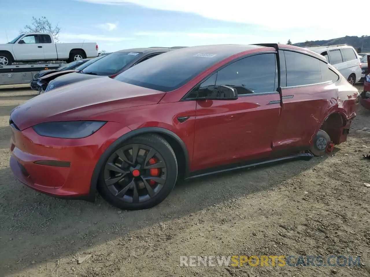 1 Photograph of a damaged car 7SAXCBE62PF427287 TESLA MODEL X 2023