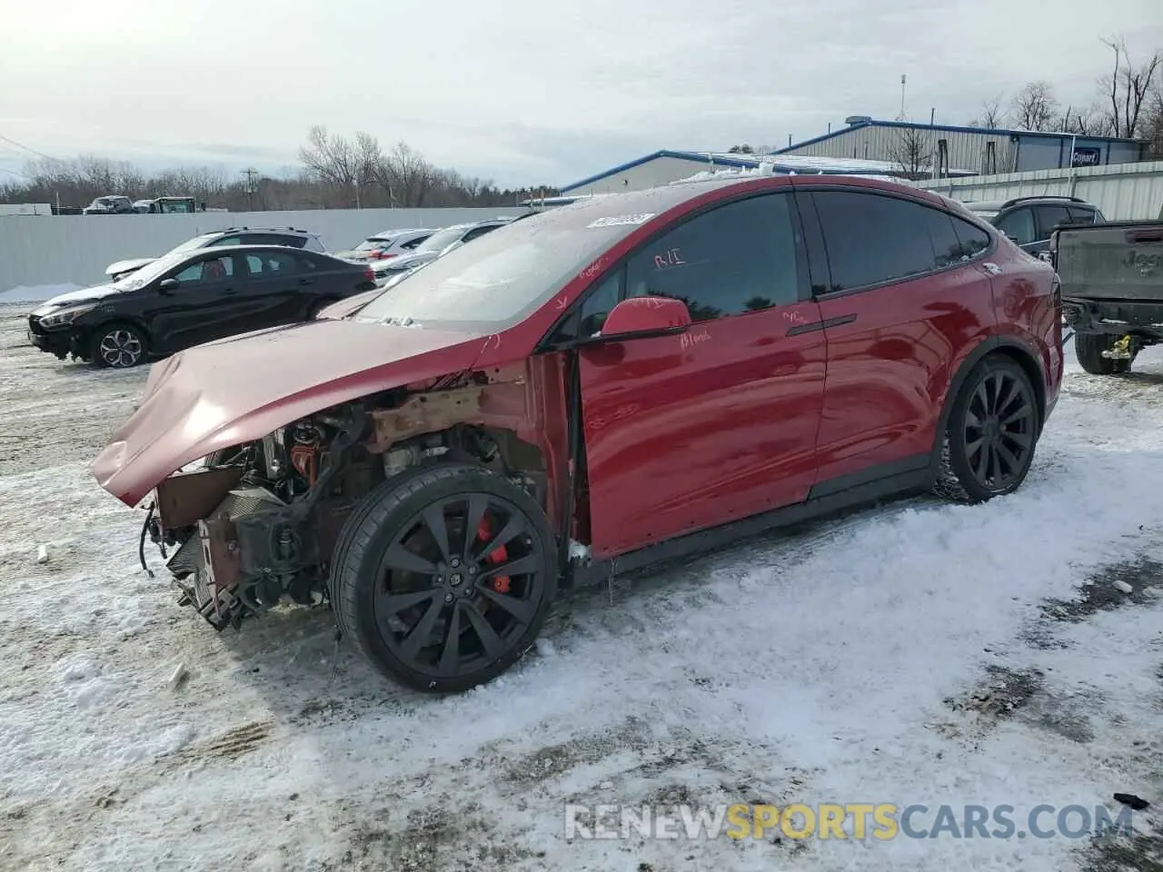 1 Photograph of a damaged car 7SAXCBE63PF391027 TESLA MODEL X 2023