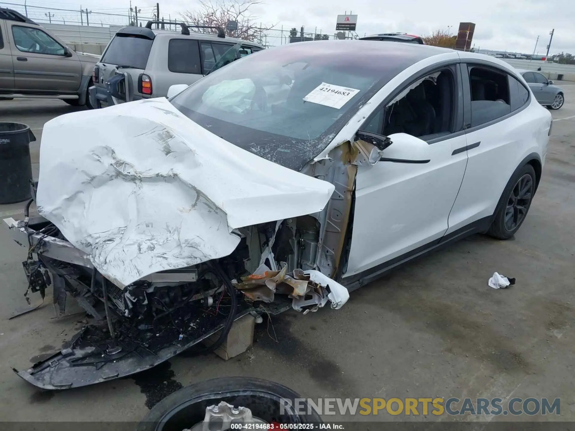2 Photograph of a damaged car 7SAXCBE65PF400262 TESLA MODEL X 2023