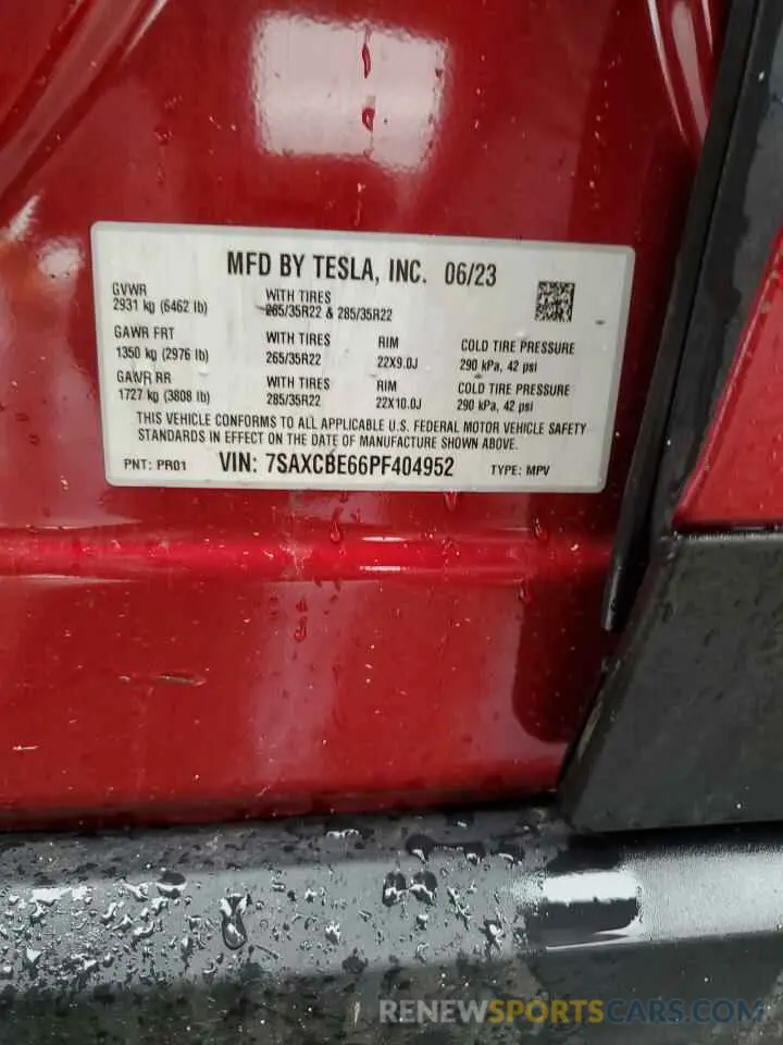 14 Photograph of a damaged car 7SAXCBE66PF404952 TESLA MODEL X 2023