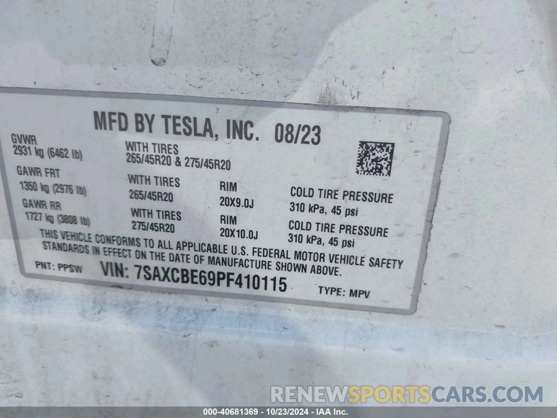 9 Photograph of a damaged car 7SAXCBE69PF410115 TESLA MODEL X 2023