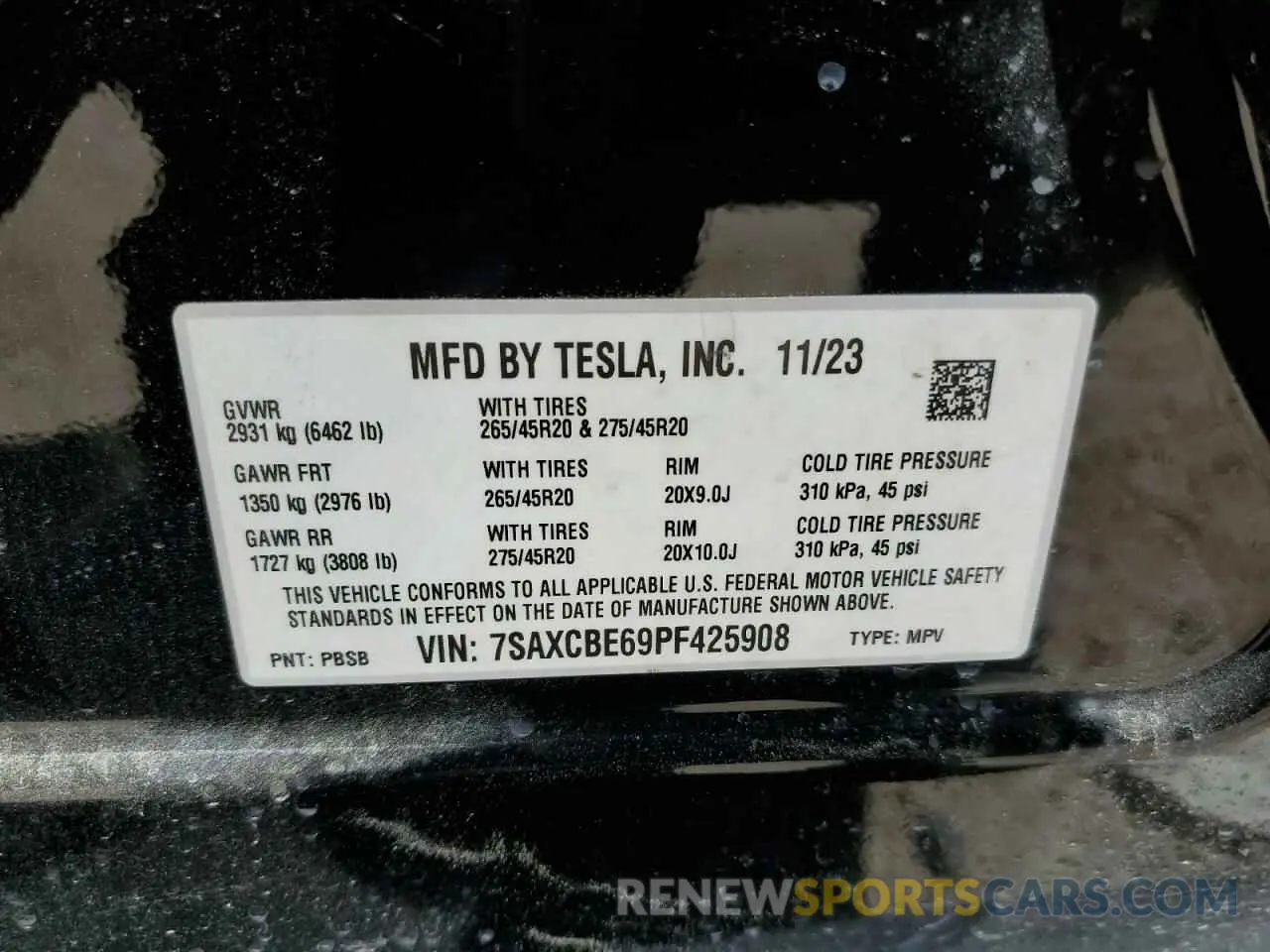 14 Photograph of a damaged car 7SAXCBE69PF425908 TESLA MODEL X 2023
