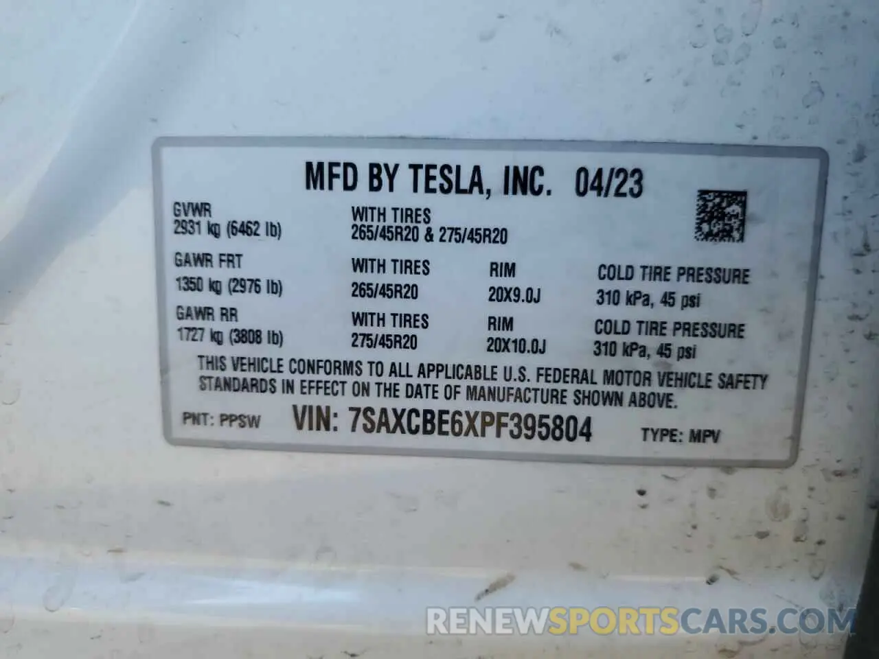13 Photograph of a damaged car 7SAXCBE6XPF395804 TESLA MODEL X 2023