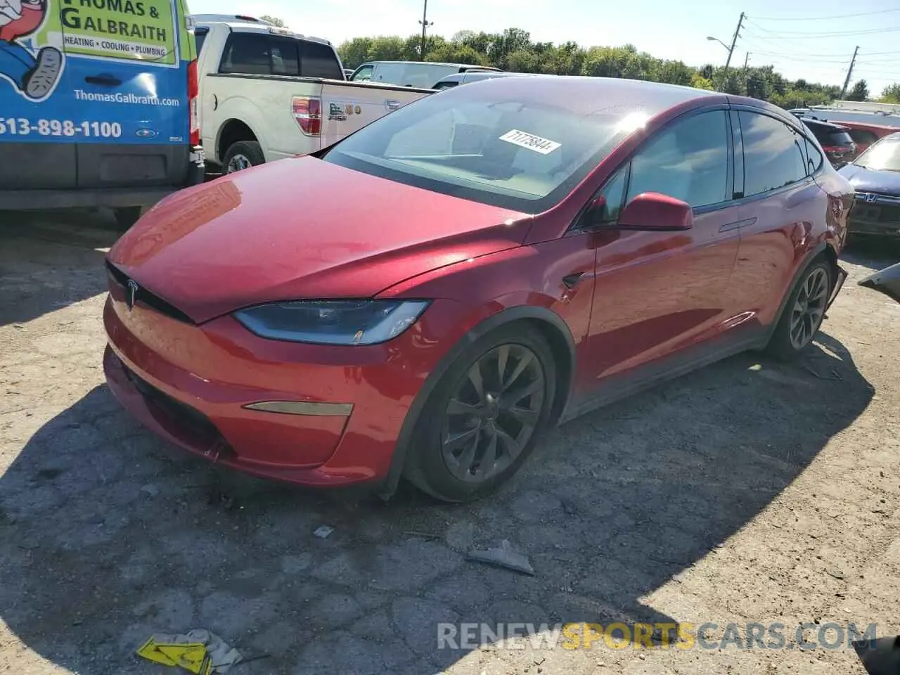 1 Photograph of a damaged car 7SAXCDE50PF405873 TESLA MODEL X 2023