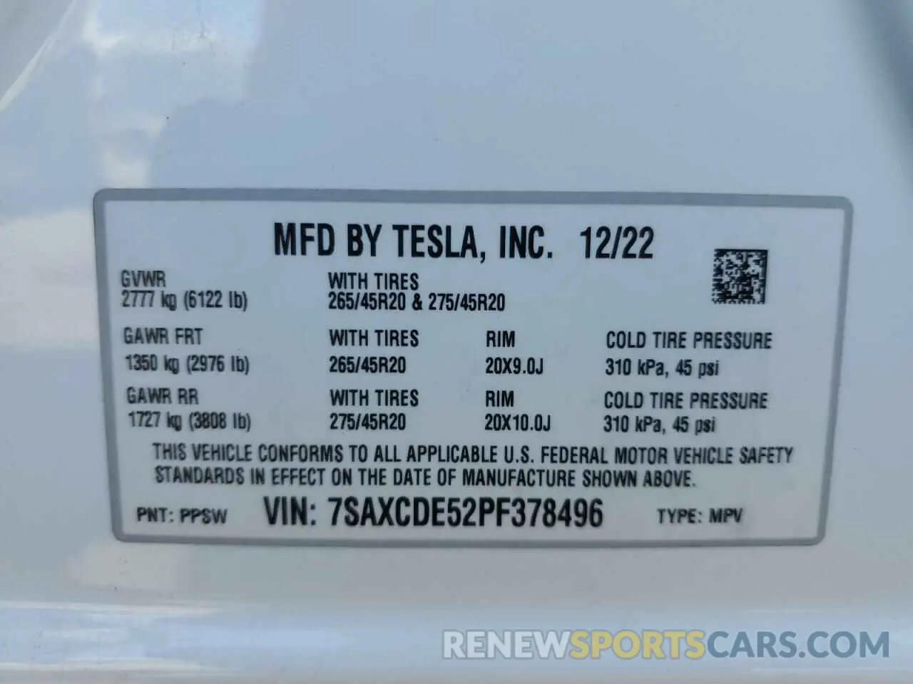15 Photograph of a damaged car 7SAXCDE52PF378496 TESLA MODEL X 2023