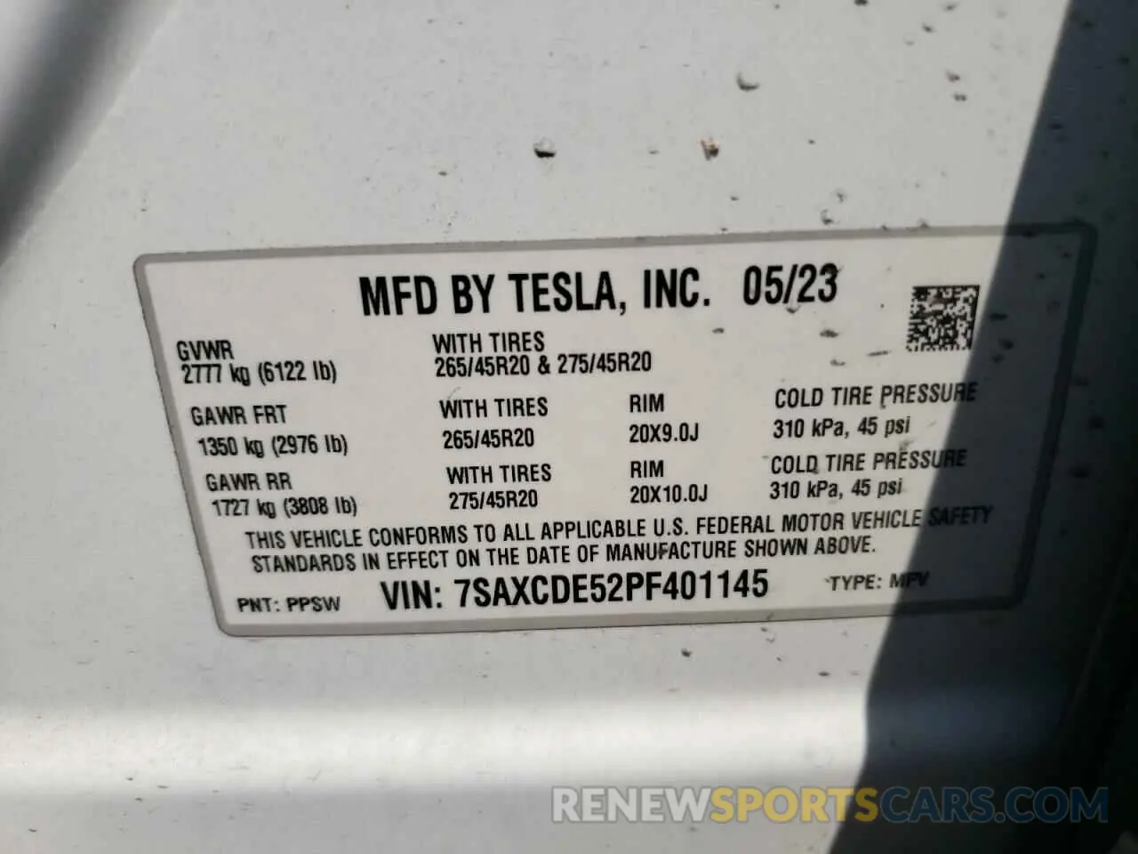 13 Photograph of a damaged car 7SAXCDE52PF401145 TESLA MODEL X 2023