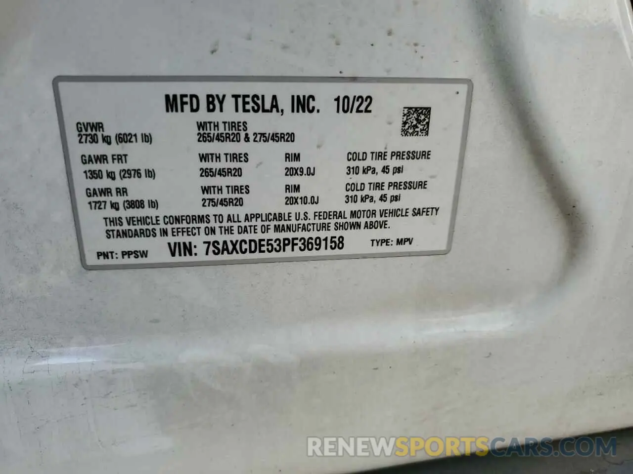 12 Photograph of a damaged car 7SAXCDE53PF369158 TESLA MODEL X 2023