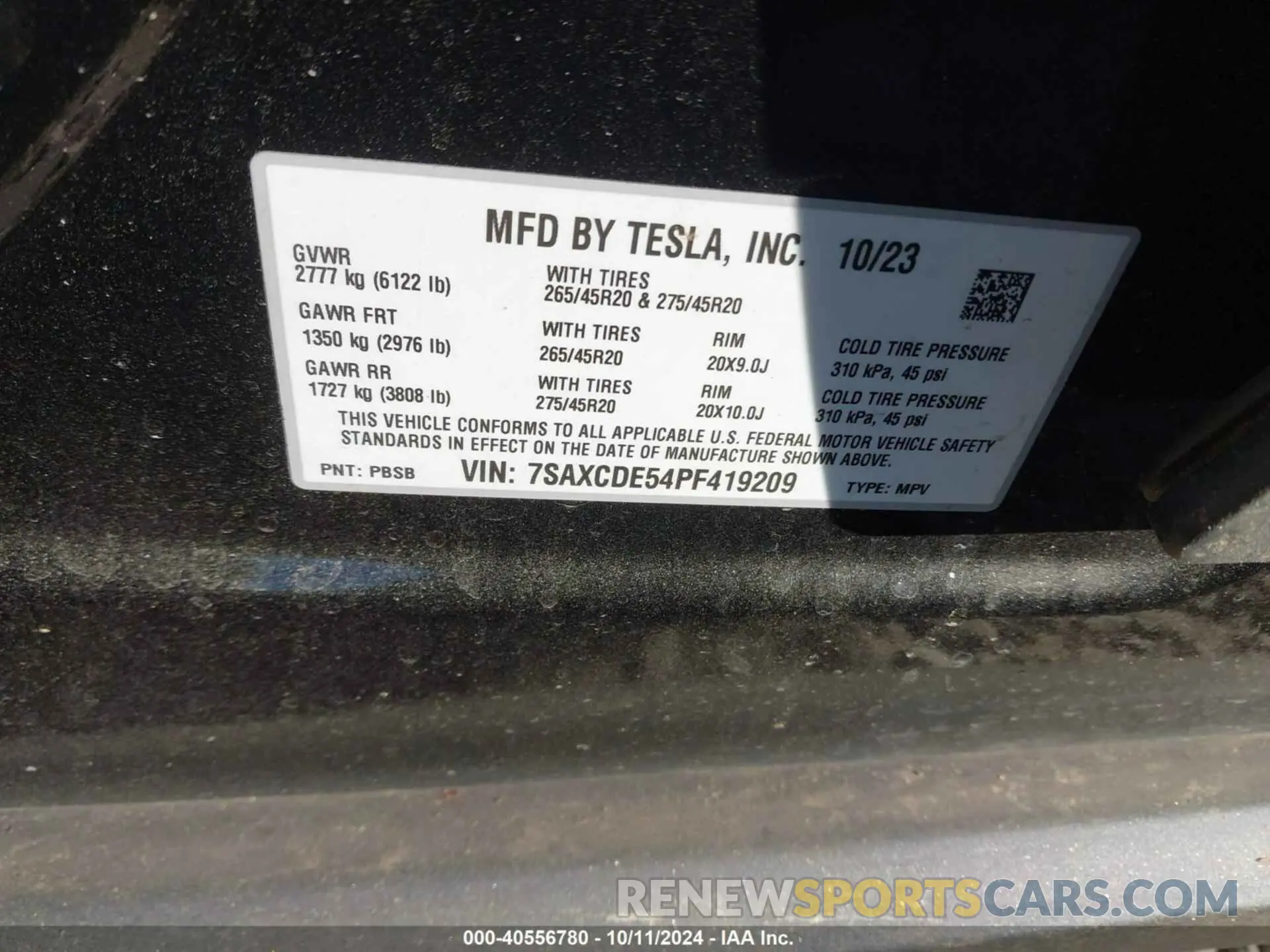 9 Photograph of a damaged car 7SAXCDE54PF419209 TESLA MODEL X 2023