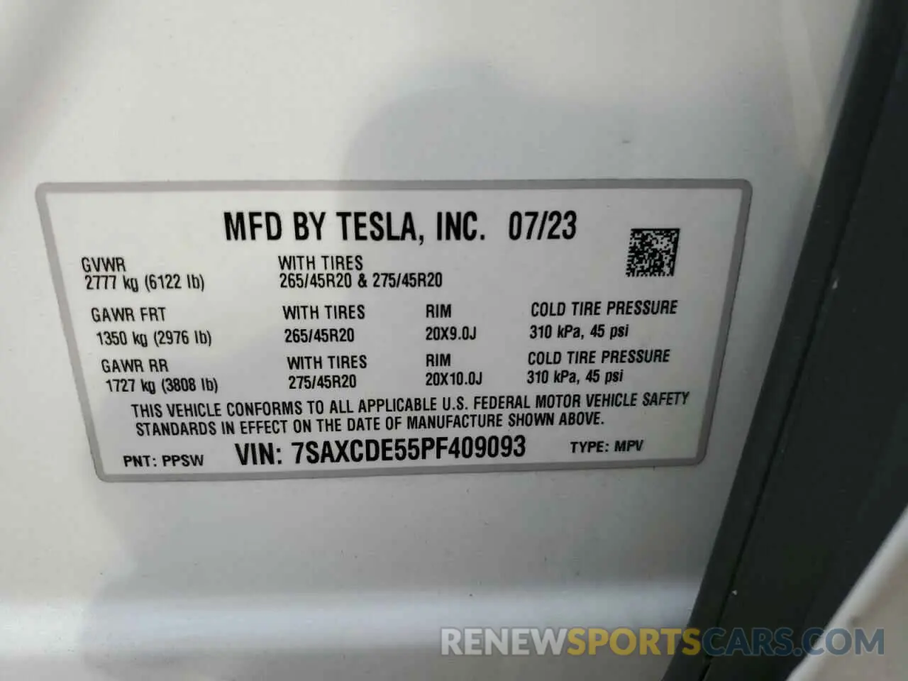 14 Photograph of a damaged car 7SAXCDE55PF409093 TESLA MODEL X 2023