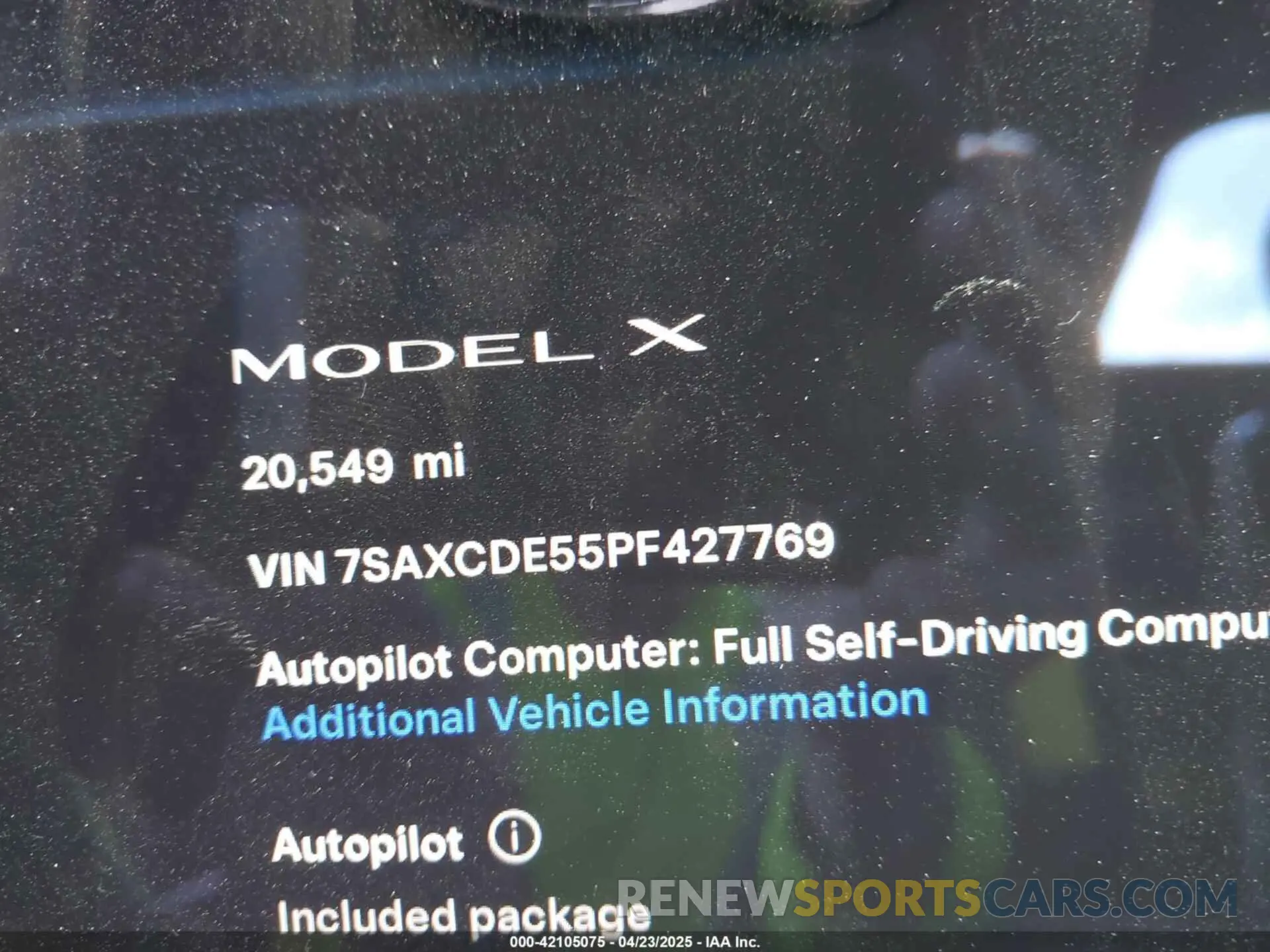 16 Photograph of a damaged car 7SAXCDE55PF427769 TESLA MODEL X 2023