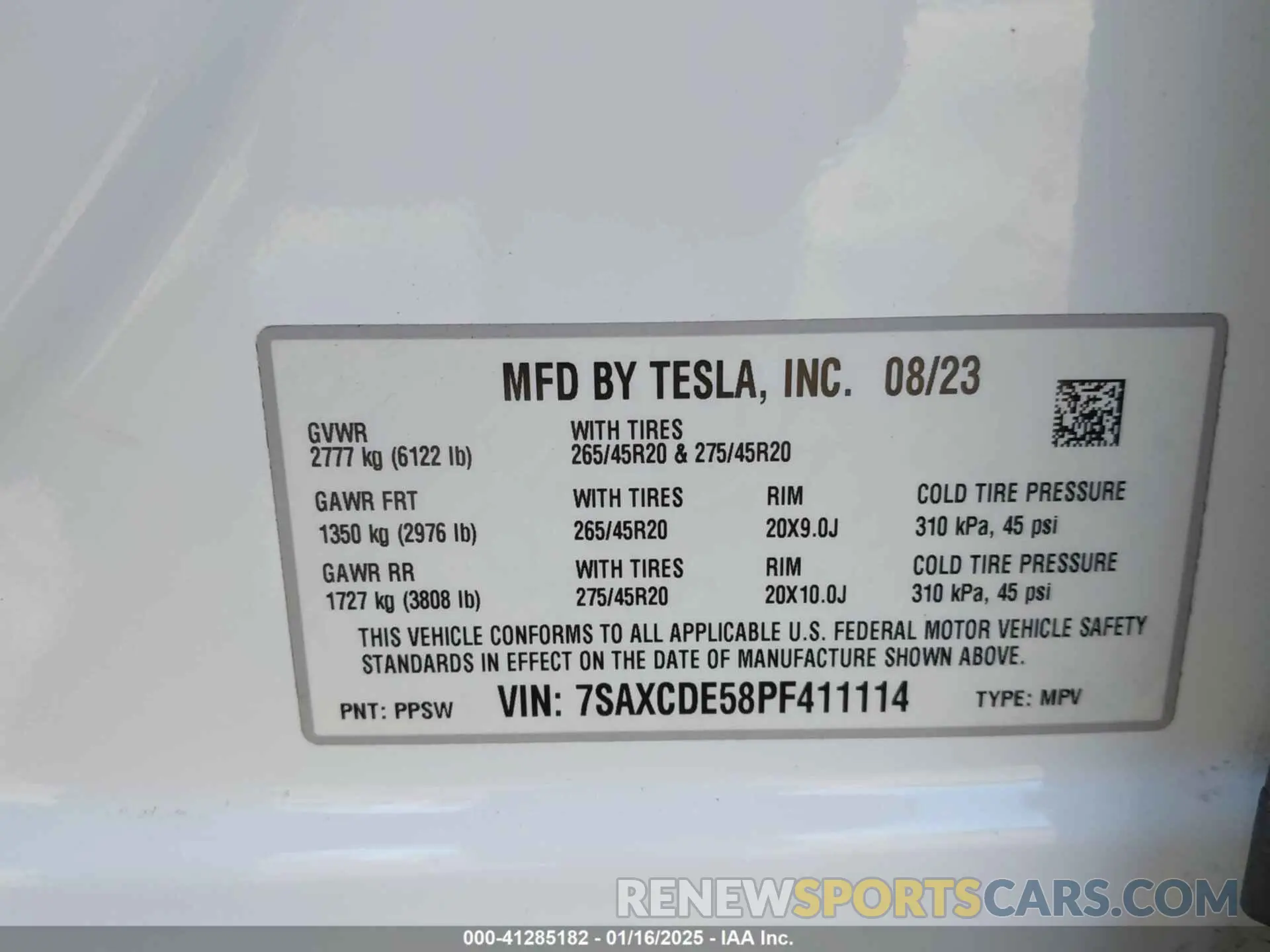 9 Photograph of a damaged car 7SAXCDE58PF411114 TESLA MODEL X 2023