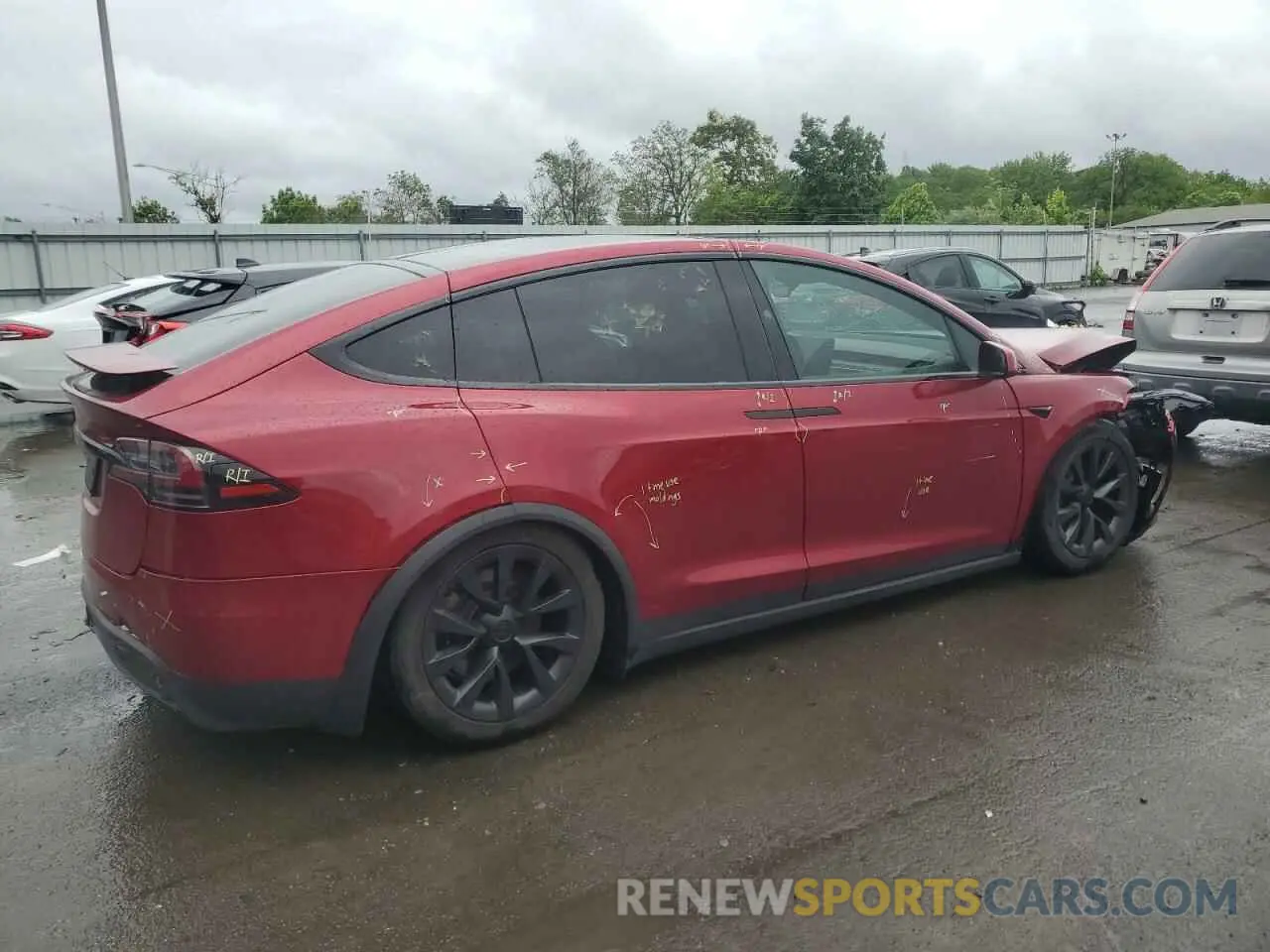 3 Photograph of a damaged car 7SAXCAE58RF437603 TESLA MODEL X 2024