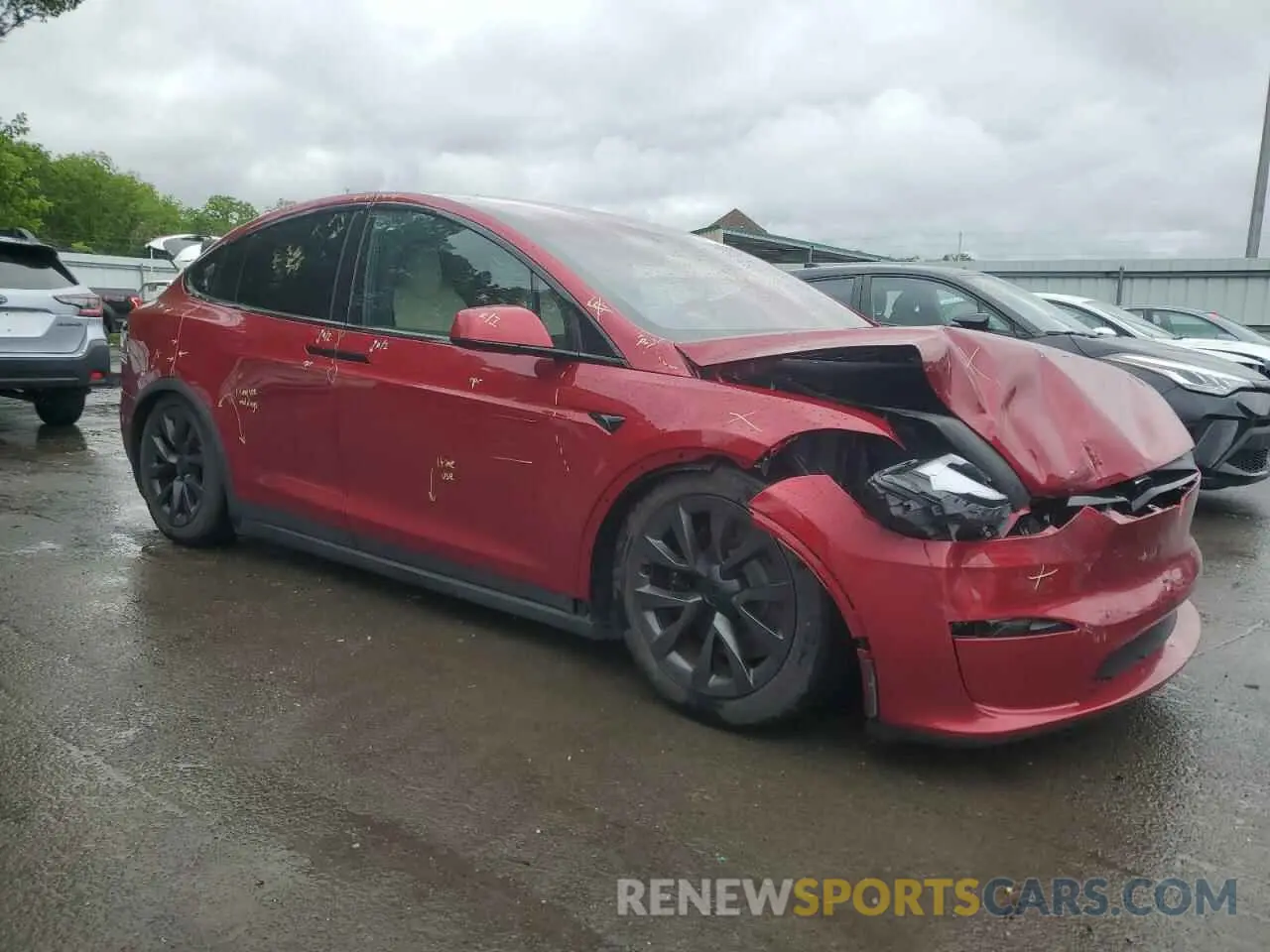 4 Photograph of a damaged car 7SAXCAE58RF437603 TESLA MODEL X 2024