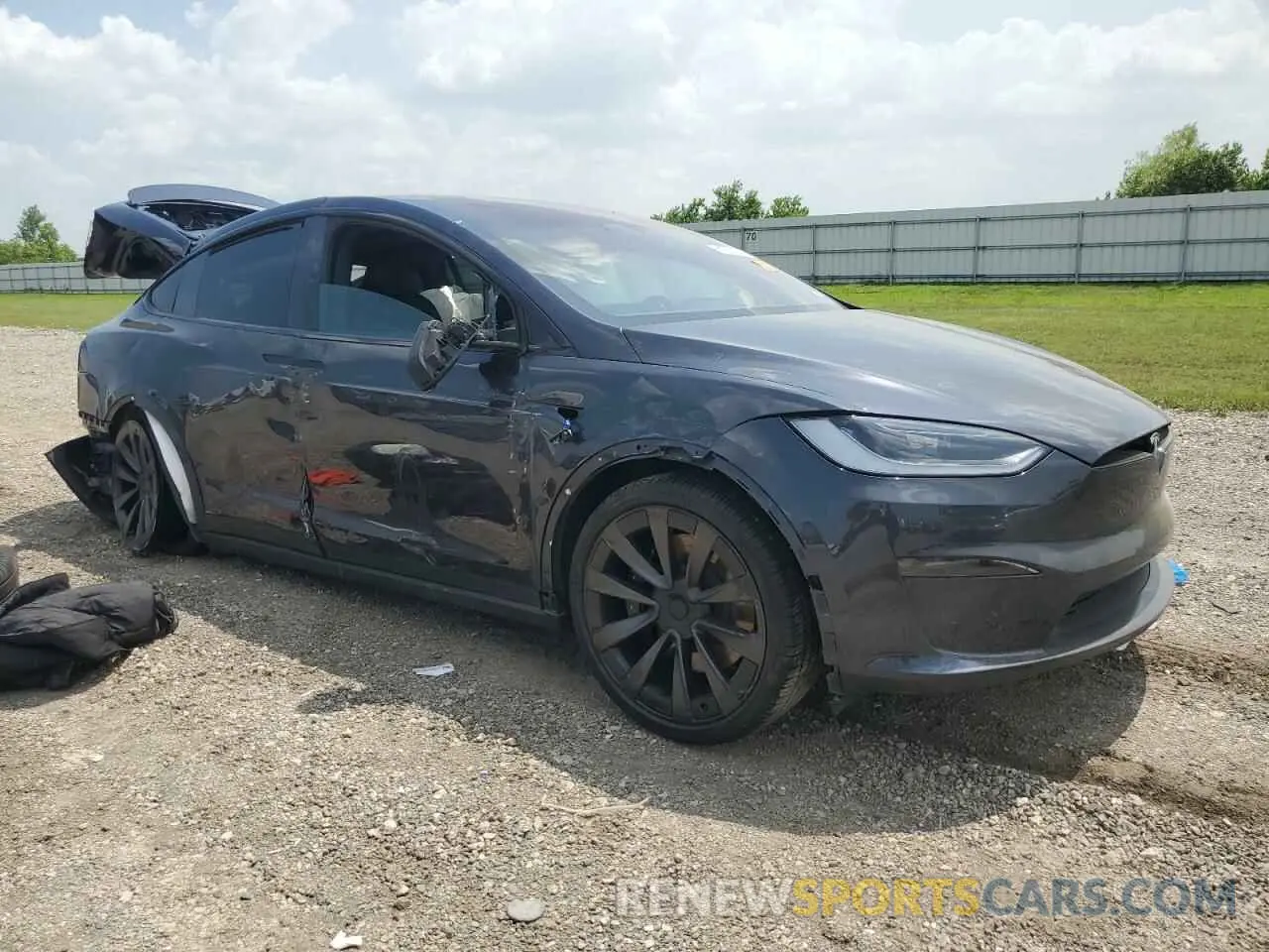 4 Photograph of a damaged car 7SAXCBE58RF441270 TESLA MODEL X 2024