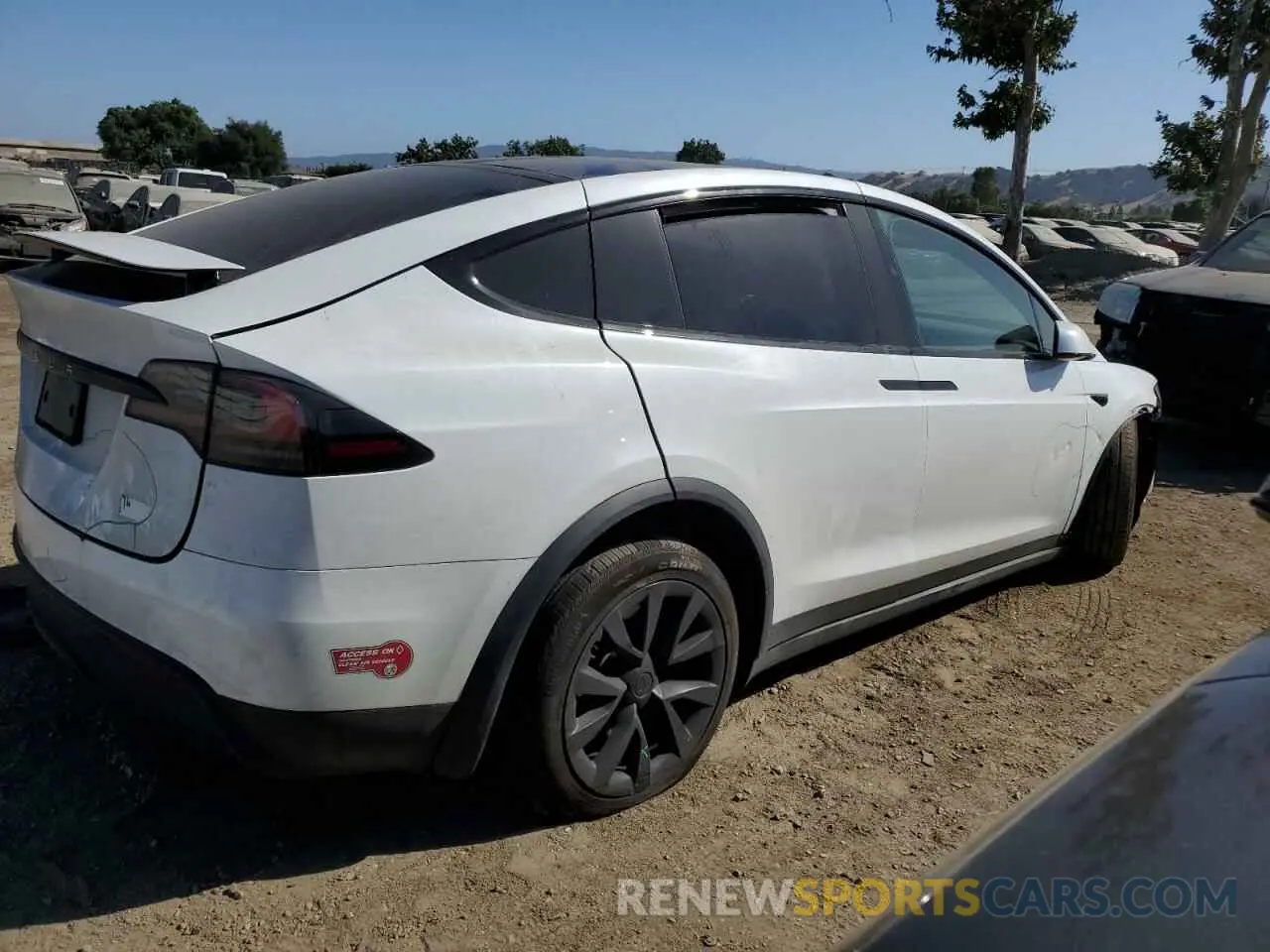 3 Photograph of a damaged car 7SAXCBE62RF458901 TESLA MODEL X 2024