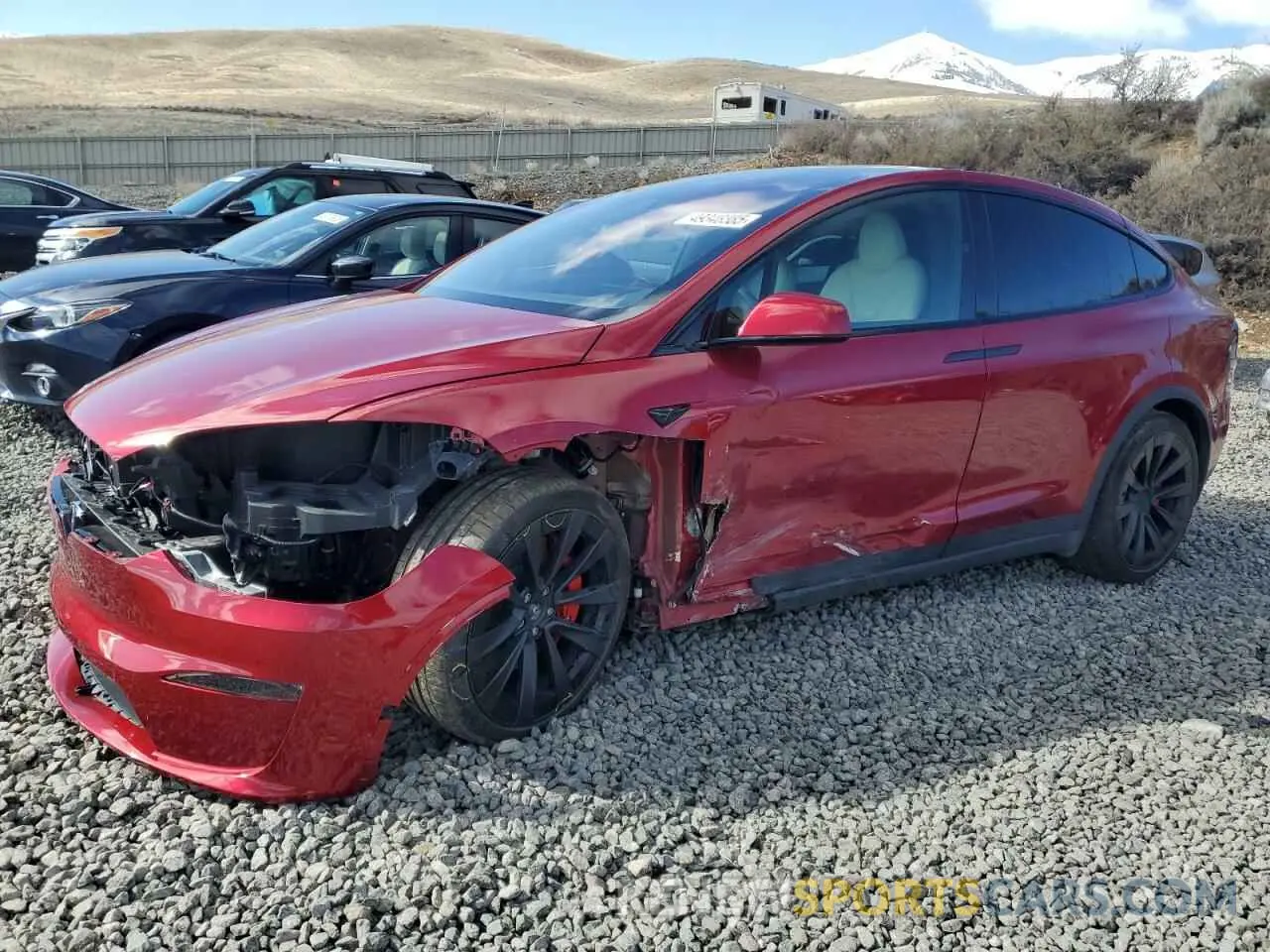 1 Photograph of a damaged car 7SAXCBE64RF438357 TESLA MODEL X 2024