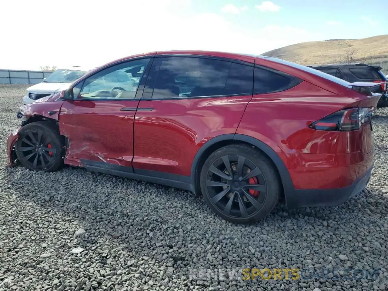 2 Photograph of a damaged car 7SAXCBE64RF438357 TESLA MODEL X 2024