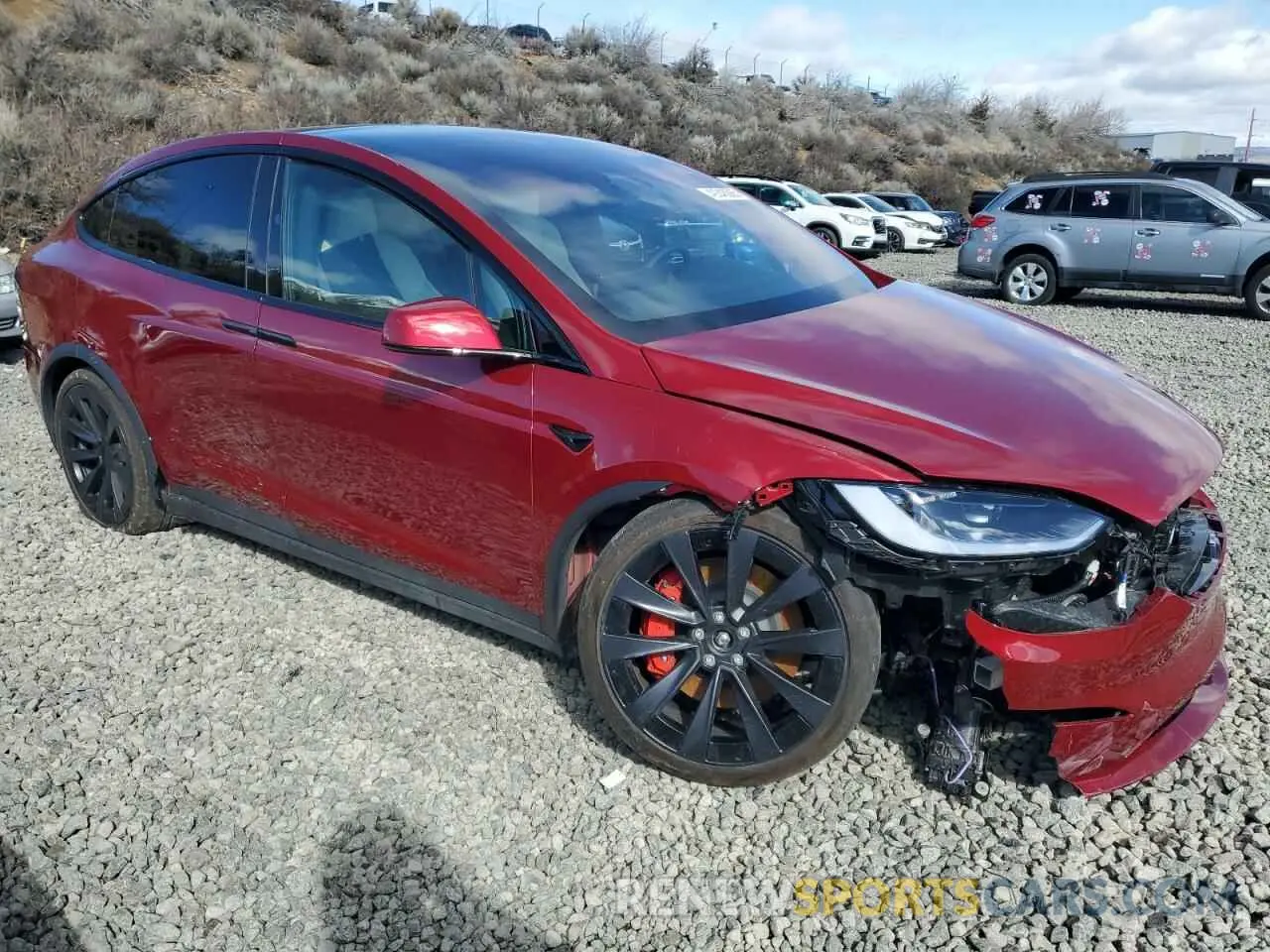 4 Photograph of a damaged car 7SAXCBE64RF438357 TESLA MODEL X 2024