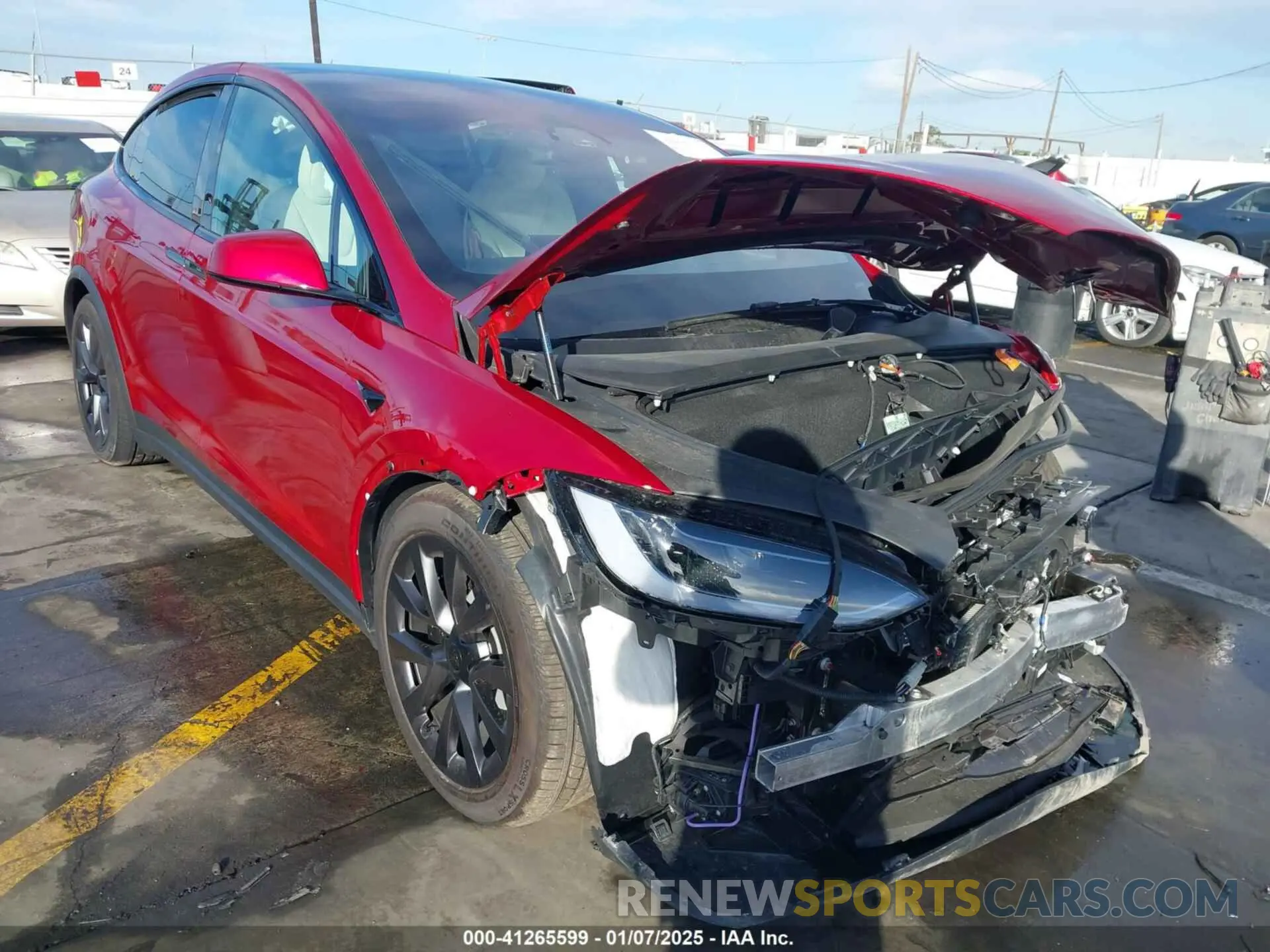 1 Photograph of a damaged car 7SAXCDE54RF444145 TESLA MODEL X 2024