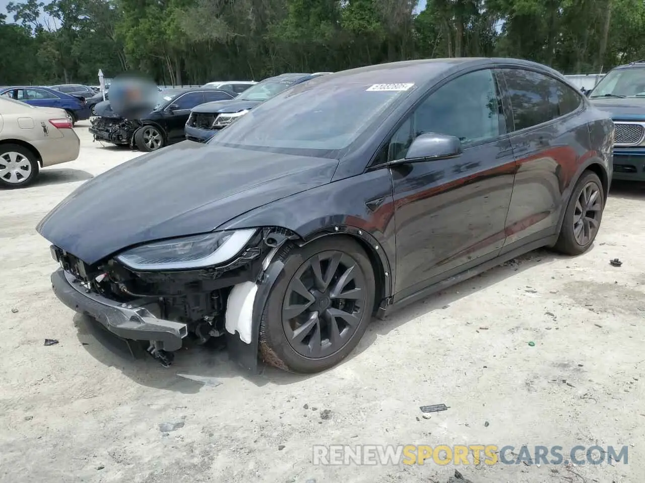 1 Photograph of a damaged car 7SAXCDE54RF445327 TESLA MODEL X 2024
