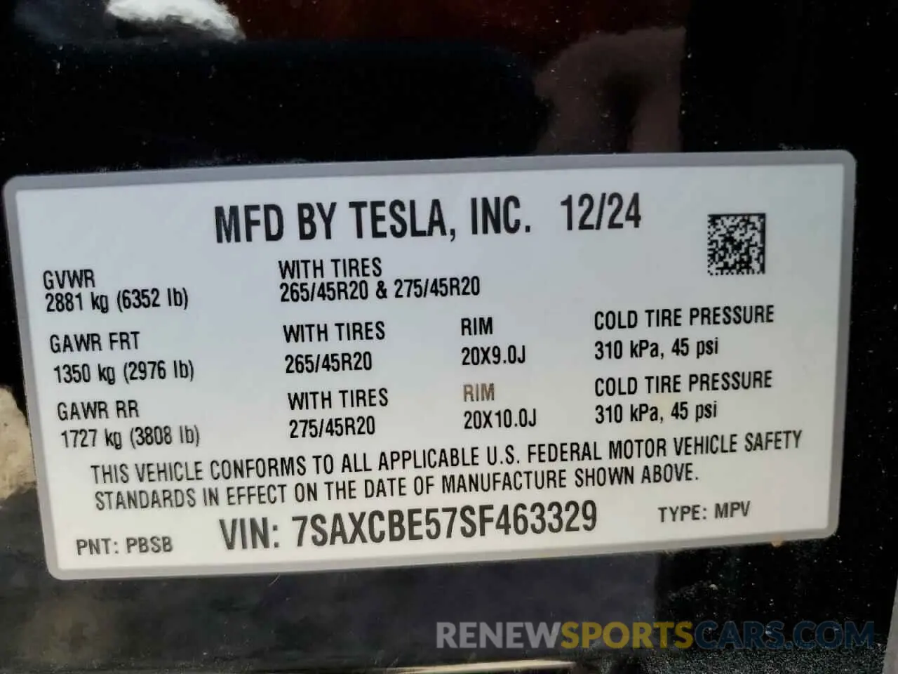13 Photograph of a damaged car 7SAXCBE57SF463329 TESLA MODEL X 2025
