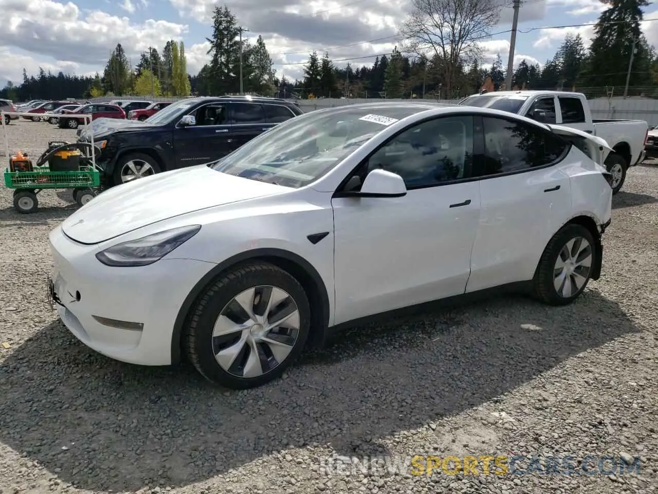 1 Photograph of a damaged car 5YJYGDEE0LF009605 TESLA MODEL Y 2020