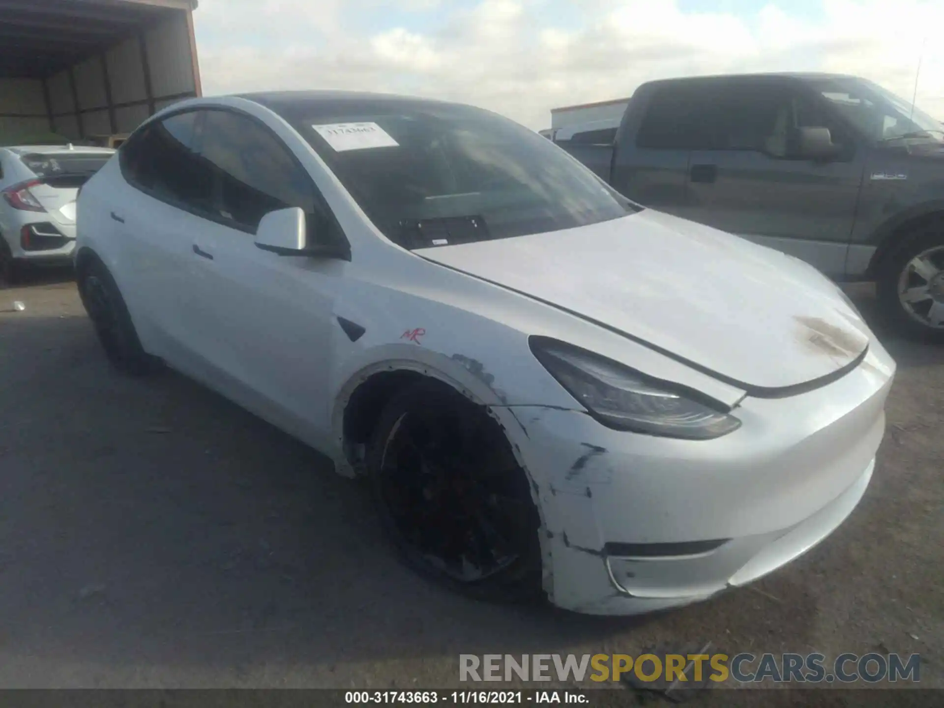 1 Photograph of a damaged car 5YJYGDEE0LF012813 TESLA MODEL Y 2020