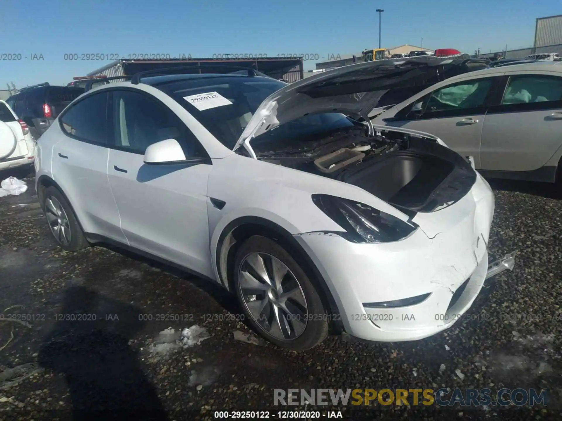 1 Photograph of a damaged car 5YJYGDEE0LF032219 TESLA MODEL Y 2020